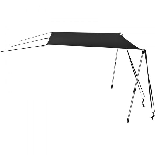 VEVOR T-Top Sun Shade Kit 6' x 5', UV-Proof 600D Polyester T-top Extension Kit with Rustproof Steel Telescopic Poles, Waterproof T-Top Shade Kit, Easy to Assemble for T-Tops ＆ Bimini Top