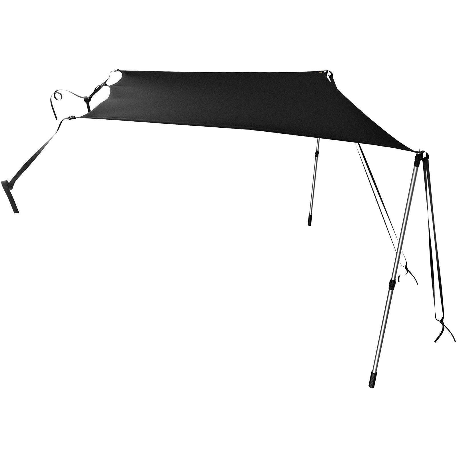 Durable 6' x 7' T-Top Sun Shade Kit with UV-Proof 600D Polyester, Rustproof Steel Poles, Waterproof for Boats & Bimini Tops