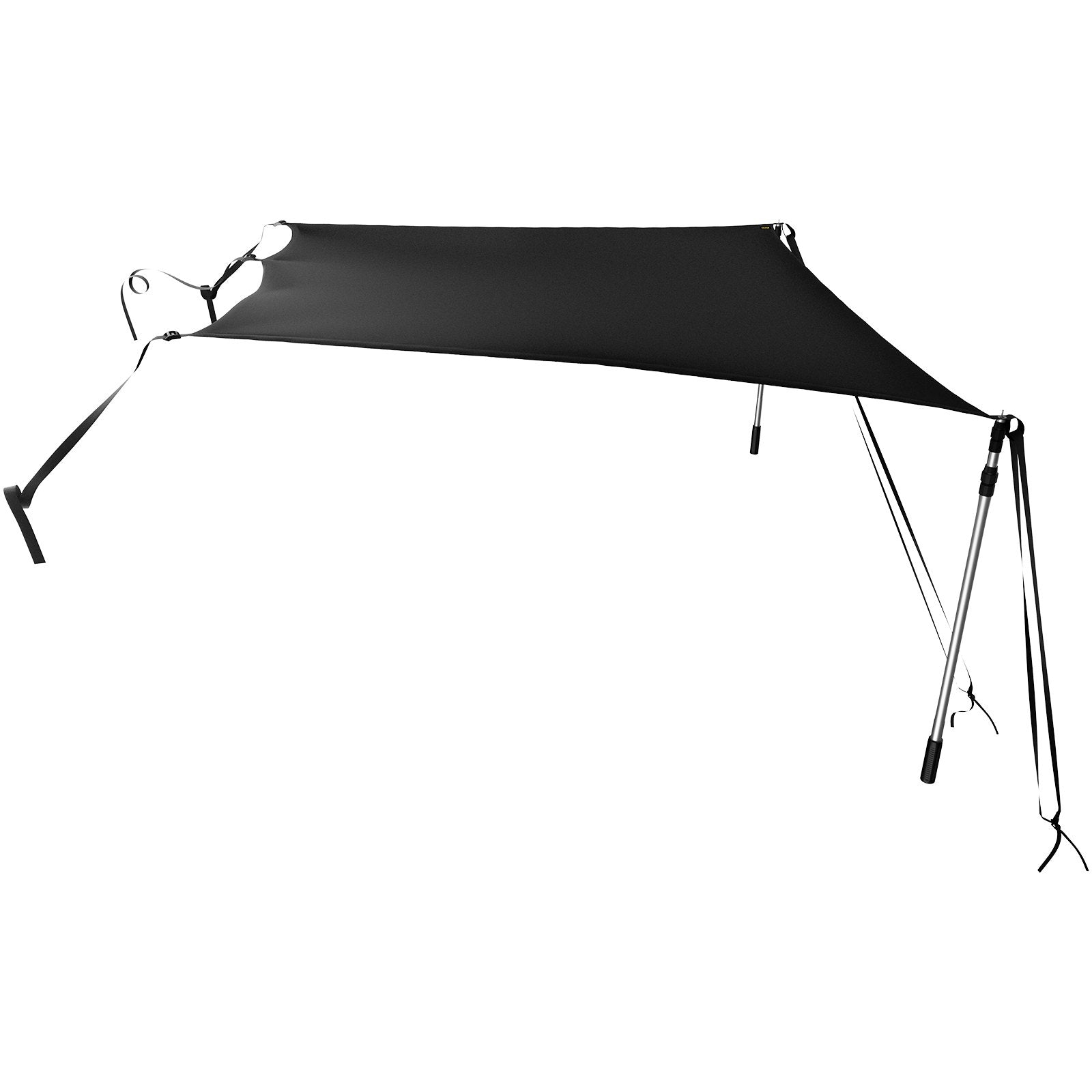 Durable 6' x 7' T-Top Sun Shade Kit with UV-Proof 600D Polyester, Rustproof Steel Poles, Waterproof for Boats & Bimini Tops