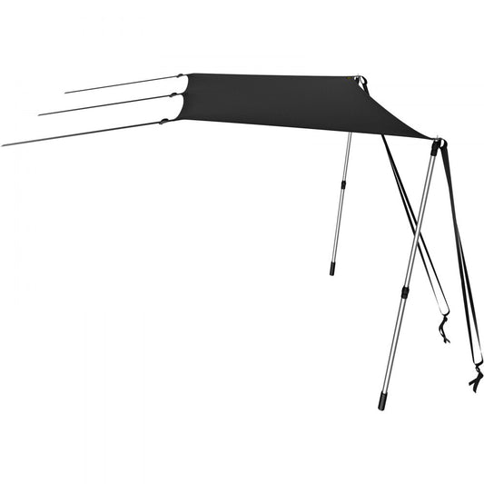 VEVOR T-Top Sun Shade Kit 4\' x 5\', UV-Proof 600D Polyester T-top Extension Kit with Rustproof Steel Telescopic Poles, Waterproof T-Top Shade Kit, Easy to Assemble for T-Tops ＆ Bimini Top