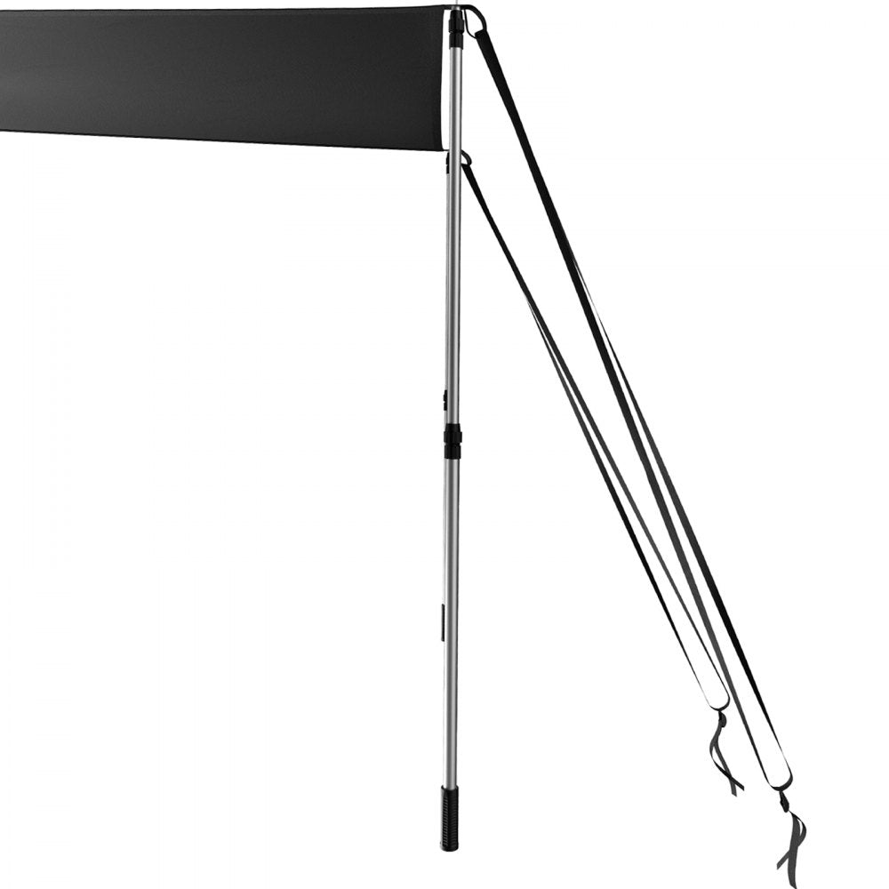 VEVOR T-Top Sun Shade Kit 4\' x 5\', UV-Proof 600D Polyester T-top Extension Kit with Rustproof Steel Telescopic Poles, Waterproof T-Top Shade Kit, Easy to Assemble for T-Tops ＆ Bimini Top