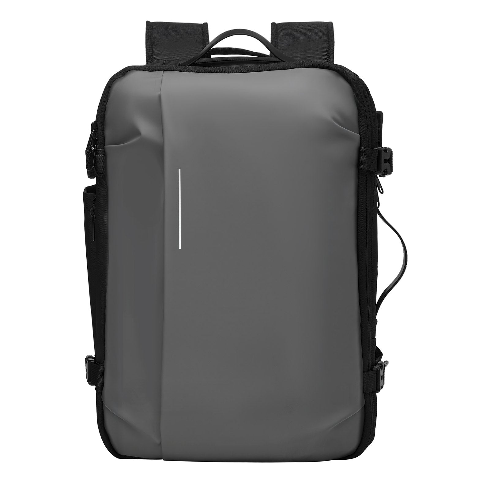 65L Expandable Compression Travel Backpack with Pump, TSA Lock, Water-Resistant, Carry-On Luggage, Business, Gray, Vacuum Seal, Airback Vacpack