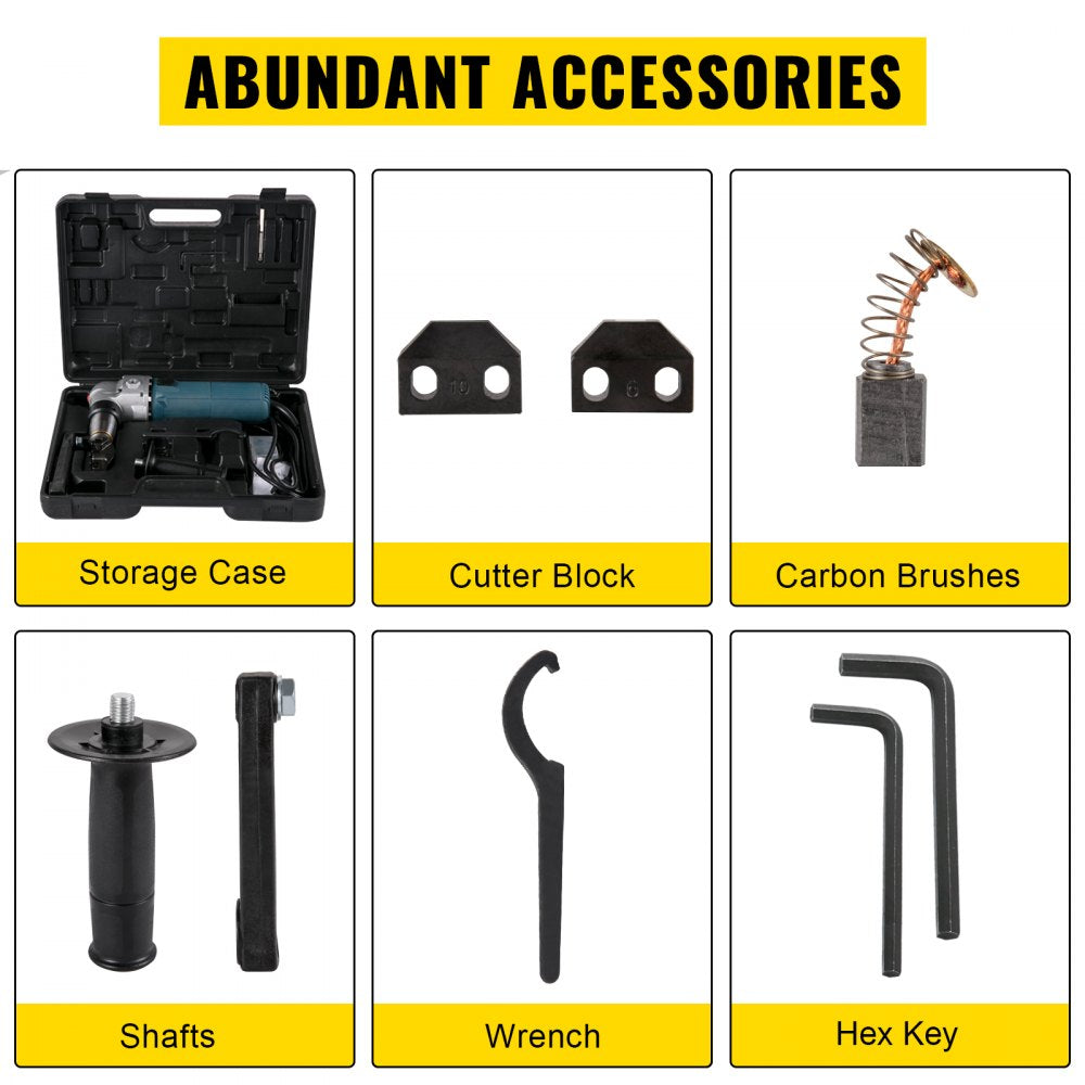 High-Speed 625W Electric Metal Nibbler with Replaceable Blades and Storage Case for Cutting Stainless Steel and Aluminum Sheets