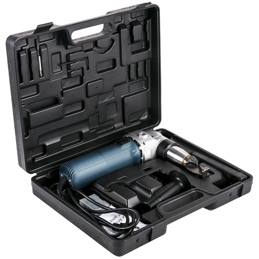 High-Speed 625W Electric Metal Nibbler with Replaceable Blades and Storage Case for Cutting Stainless Steel and Aluminum Sheets
