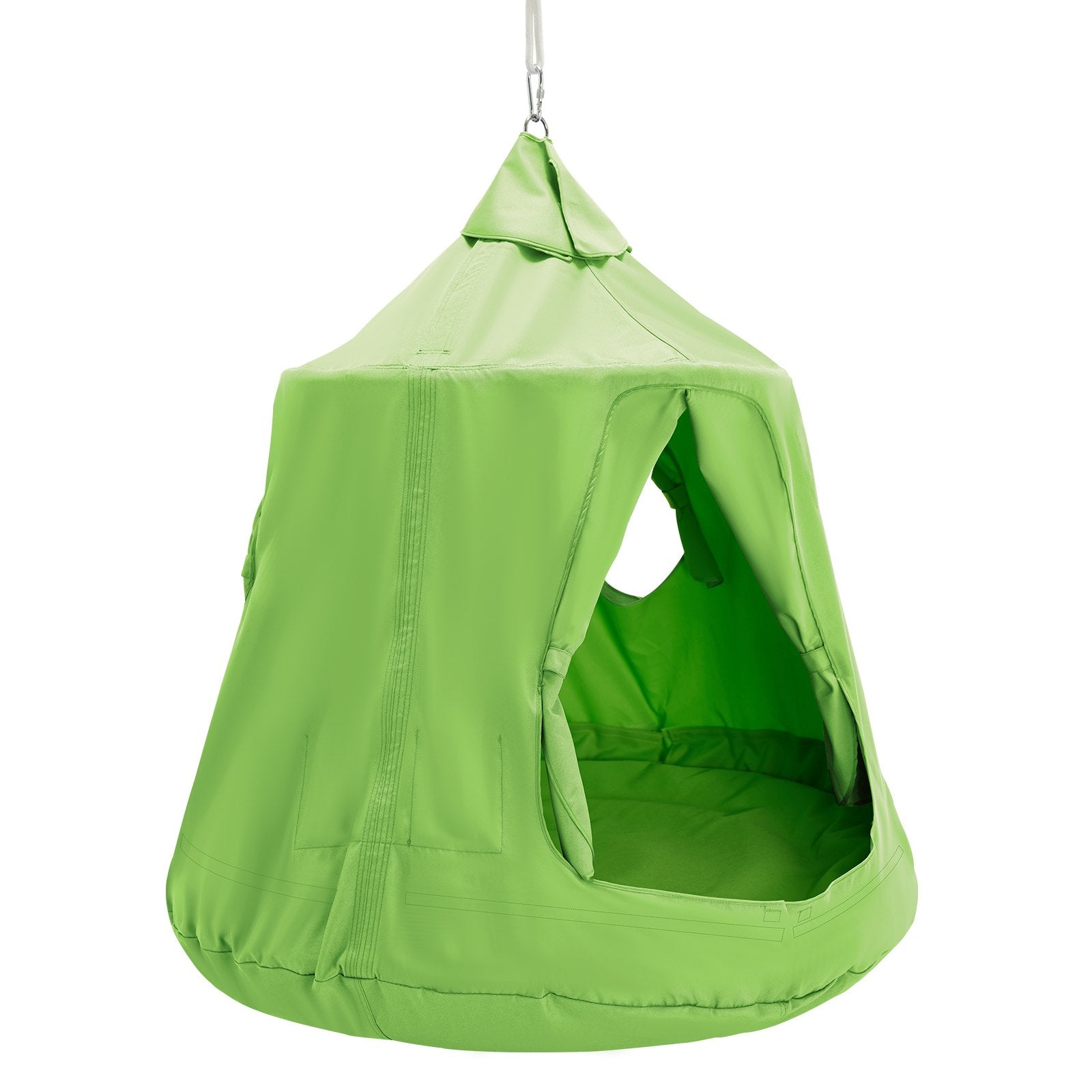 Spacious 330 LBS Capacity Hanging Tree Tent Swing Chair with LED Lights, Waterproof Sensory Hammock for Indoor & Outdoor Fun, Kids & Adults