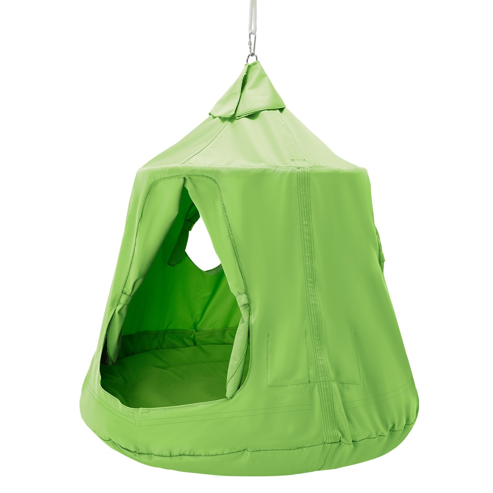 Spacious 330 LBS Capacity Hanging Tree Tent Swing Chair with LED Lights, Waterproof Sensory Hammock for Indoor & Outdoor Fun, Kids & Adults