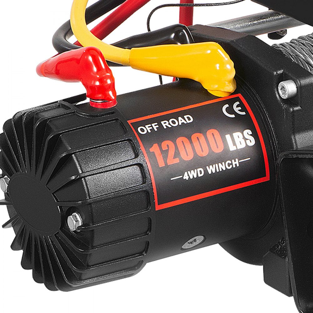 12000LBS Electric Winch 12V Steel Cable Off-road ATV UTV Truck Towing Trailer
