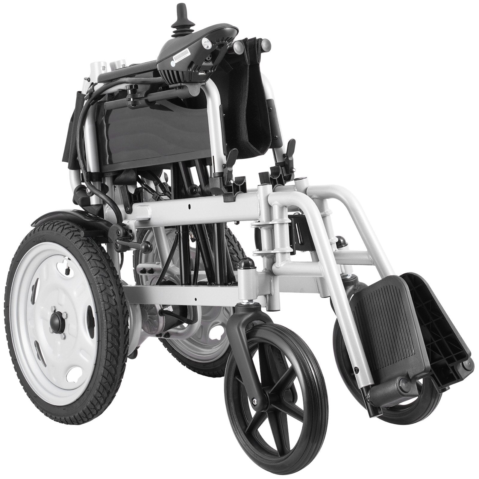 Lightweight Foldable Electric Wheelchair for Adults & Seniors, 265 lbs Capacity, 12.5 Miles Range, All Terrain, Adjustable Backrest