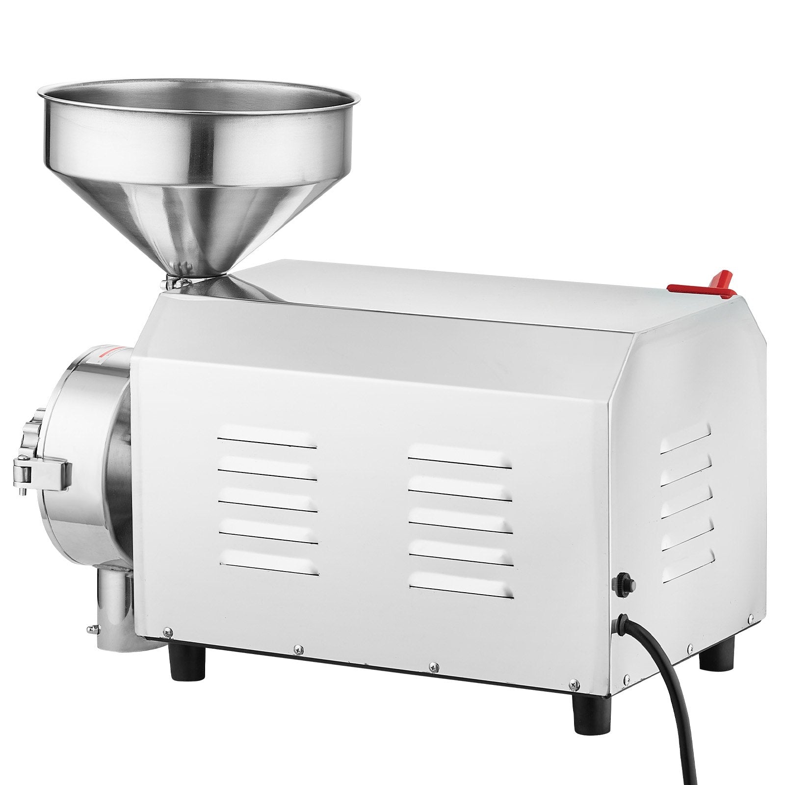 High-Power 3000W Commercial Grain Grinder for Spices, Corn, Soybean & More - Stainless Steel Flour Milling Machine, 100 KG/H Capacity, Adjustable Fineness
