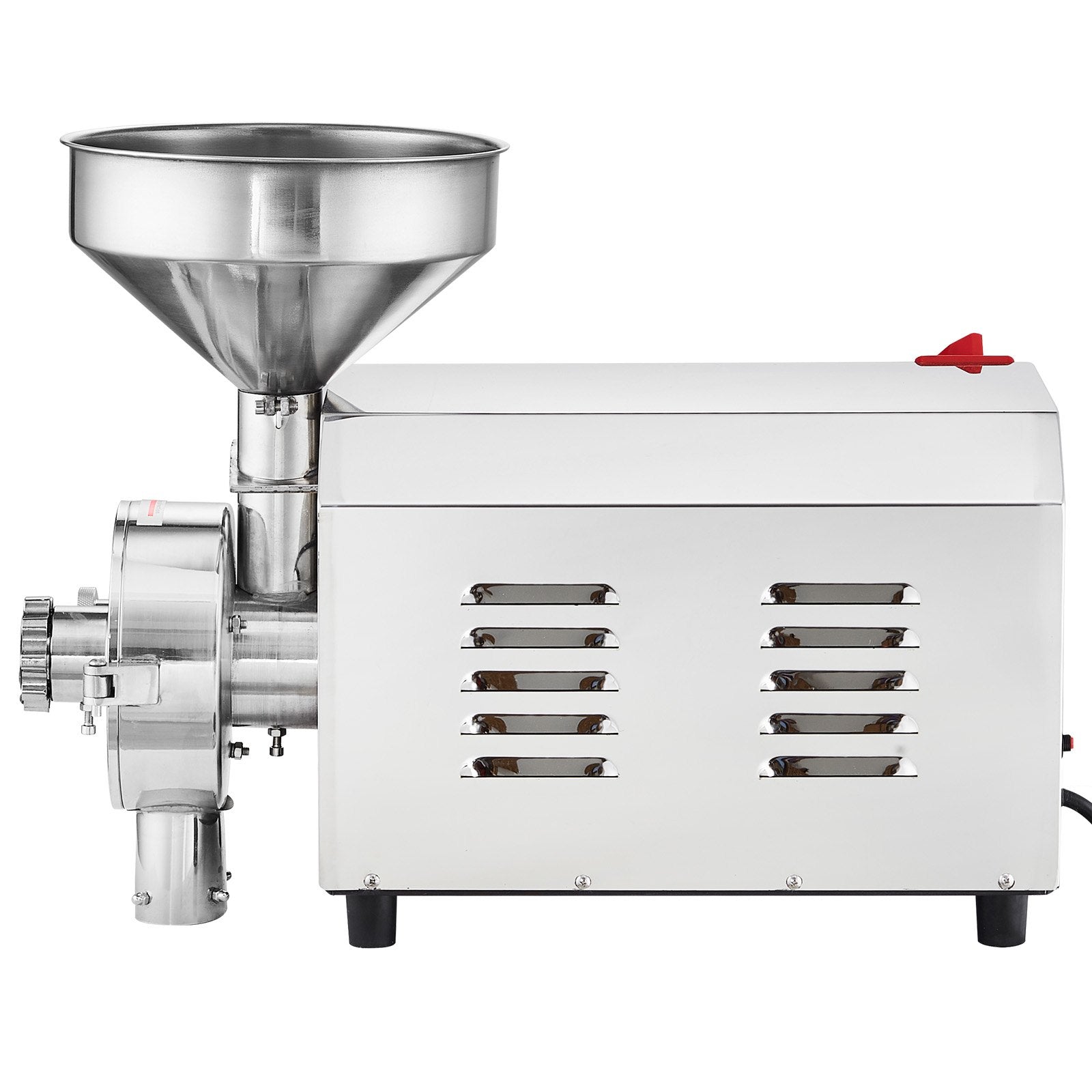 High-Power 3000W Commercial Grain Grinder for Spices, Corn, Soybean & More - Stainless Steel Flour Milling Machine, 100 KG/H Capacity, Adjustable Fineness