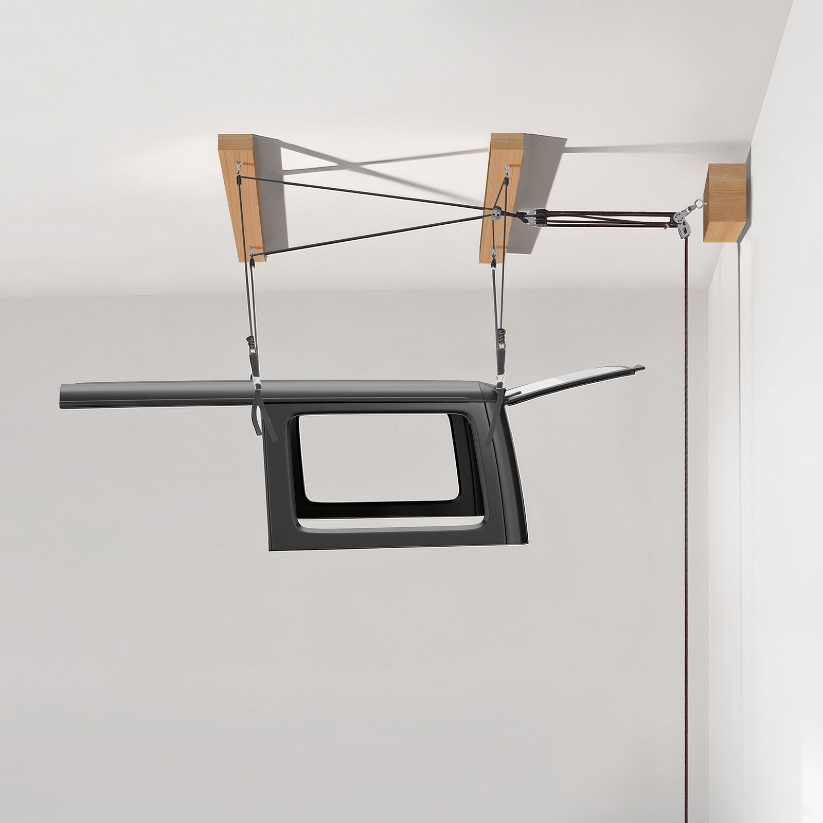 Effortless Jeep Hardtop Removal Lift - 220 lbs Capacity, Anti-Drop Hoist, One-Person Operation, Fits 8-16 ft Ceilings, Perfect for 2-Door & 4-Door Wrangler JK JL & Ford, Maximize Garage Space and Easy Installation