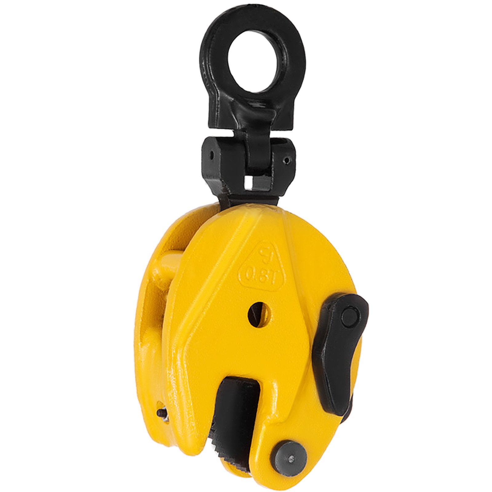 Heavy-Duty Vertical Plate Lifting Clamp 1760lbs Capacity, Durable Alloy Steel, Swivel Shackle, Secure Spring, Jaw 0-15mm