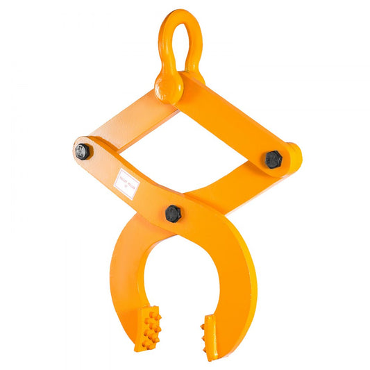 Heavy-Duty Steel Pallet Puller Clamp with 6614 LBS Load Capacity and 6.3 Inch Jaw Opening for Forklift Hoisting and Chain Pulling Tasks
