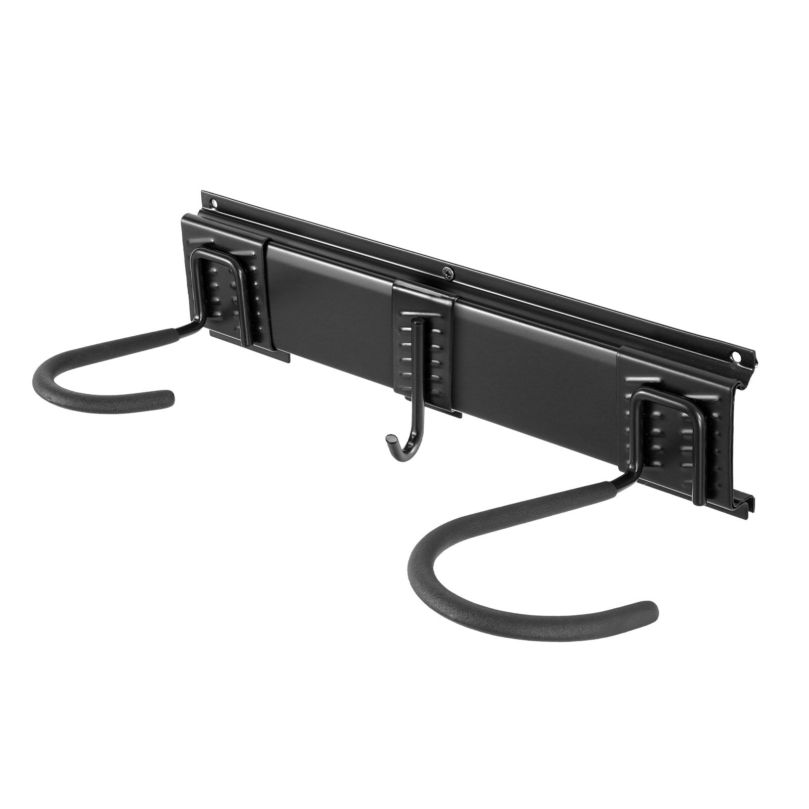 8-Bike Wall Mount Storage Rack with 7 Helmet Hooks, Adjustable Garage Organizer for Various Sizes, Holds Up to 400 lbs, 72-Inch Rail