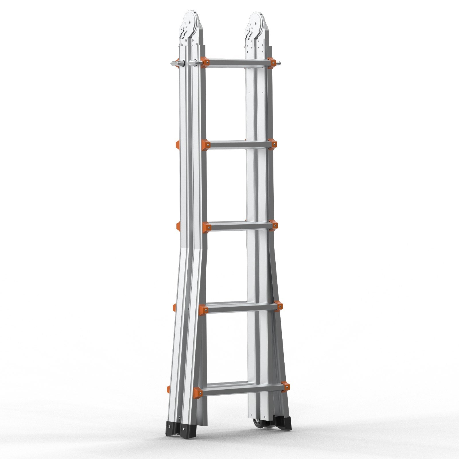 20 FT Aluminum Telescoping Ladder A Frame - Compact, Portable & Collapsible for Indoor Outdoor Use, 330lb Load, Non-Slip, Multi-Function