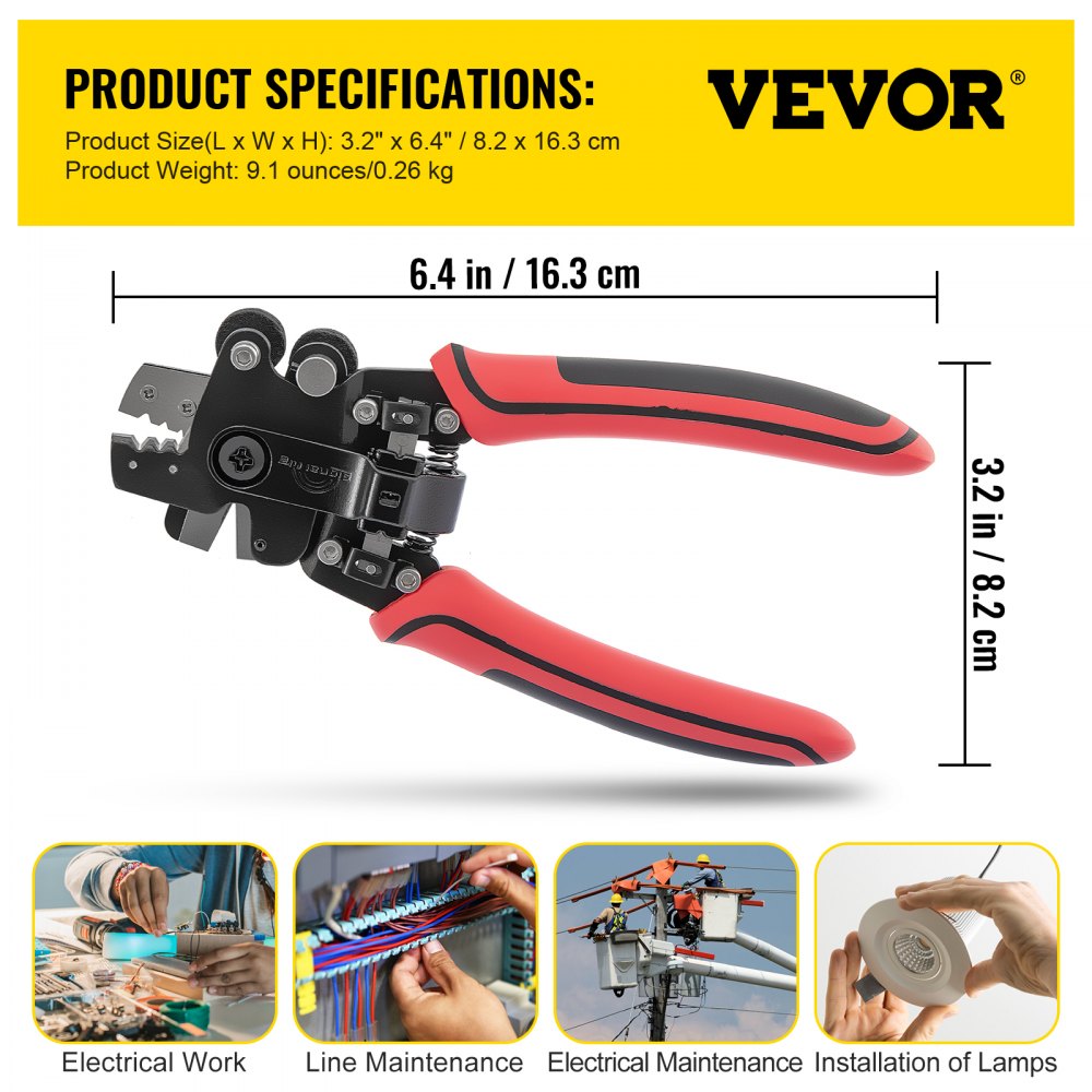 Versatile 4-in-1 Fiber Optic and Wire Stripping Pliers for Electrical Work and Maintenance Tasks