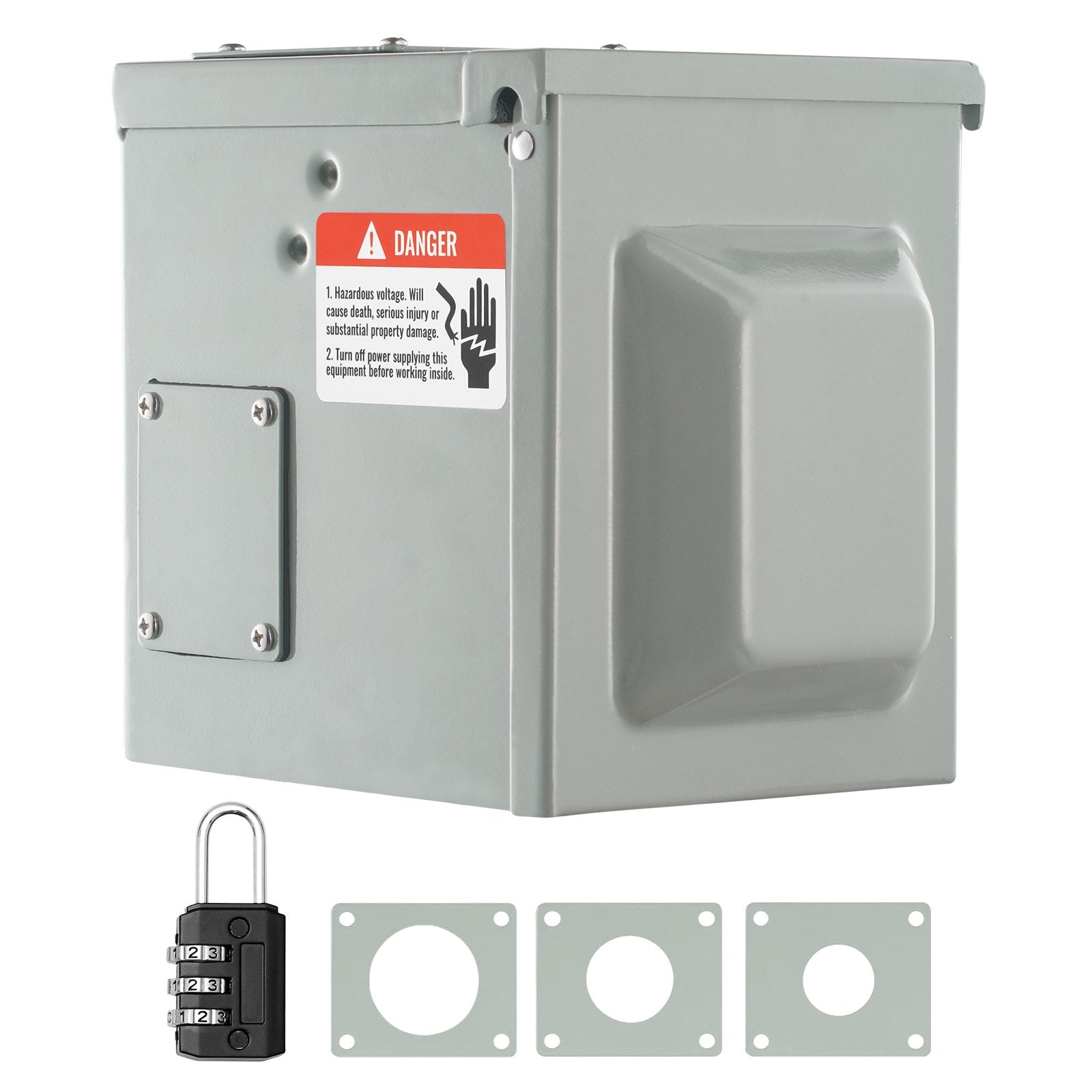 30 Amp RV Power Outlet Box, 125/250V, Lockable & Weatherproof NEMA TT-30R for Outdoor Camper, Trailer, Motorhome Electrical Safety