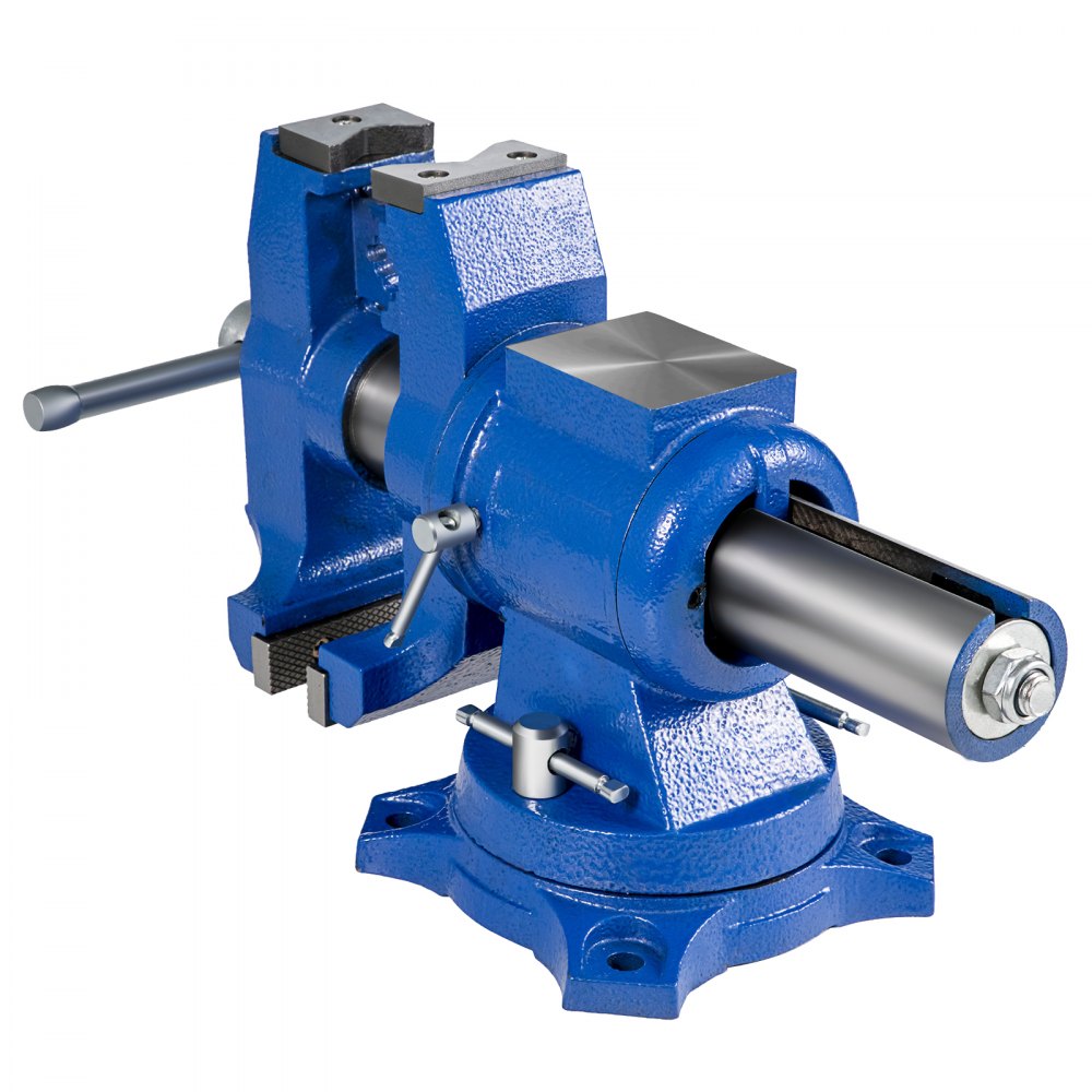 VEVOR 5" Heavy Duty Bench Vise, Double Swivel Rotating Vise Head/Body Rotates 360°,Pipe Vise Bench Vices 30Kn Clamping Force,for Clamping Fixing Equipment Home or Industrial Use