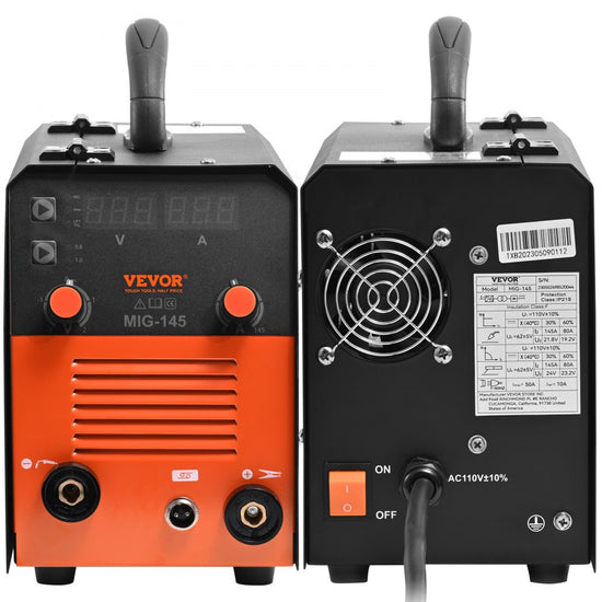 Versatile 145Amp MIG Welder with IGBT Inverter and Multiprocess Functionality for MIG, Lift TIG, and Stick Welding - Includes 110V Flux Core Capabilities and Digital Controls
