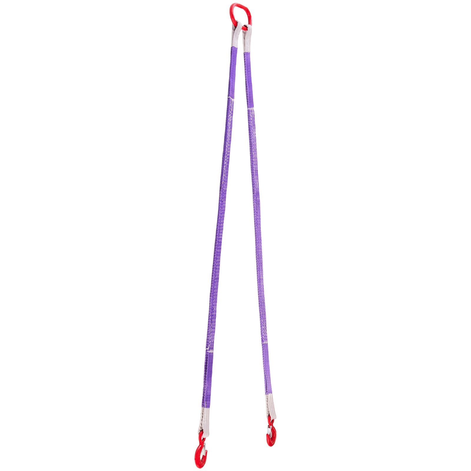 Heavy Duty Lifting Sling Straps - 2Pcs Polyester Bridle with Hooks, 4400LB Capacity, 5Ft Durable Webbing for Engines, Cranes, Hoists, Trucks