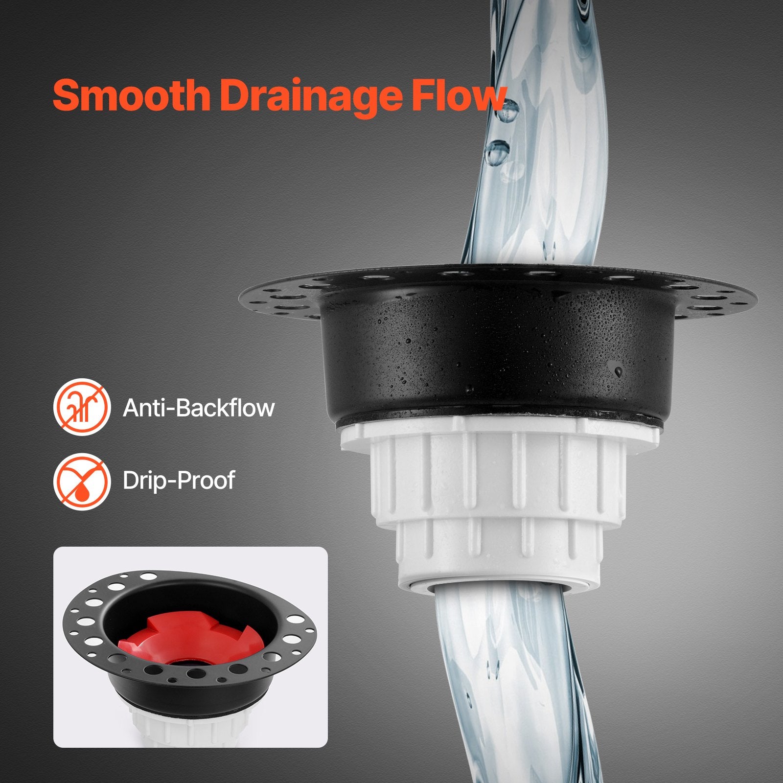 PVC Freestanding Tub Drain Kit with Brass Tail Pipes and Adapter, Compatible with Floor and Island Bathtubs, Easy Installation