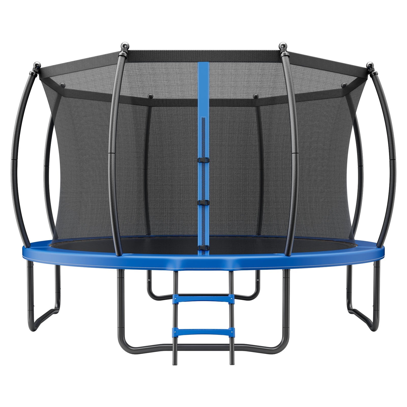 12FT Outdoor Trampoline with Enclosure Net, ASTM Certified, 400 lbs Capacity, Rust-Resistant for Kids & Adults, Ideal Backyard Fun