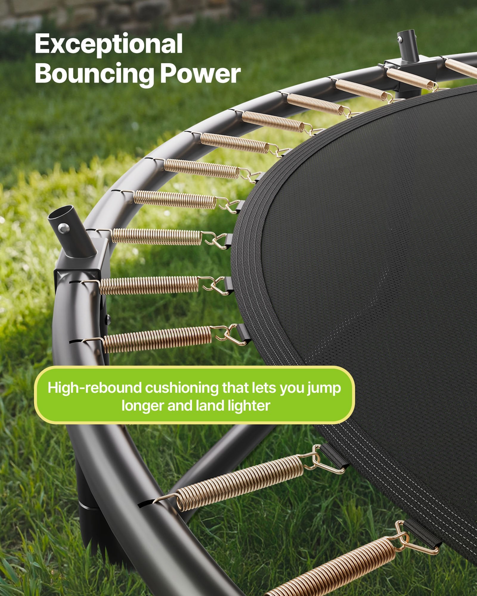 10FT Outdoor Trampoline with Enclosure Net, ASTM Certified, Heavy-Duty Anti-Rust Design, Perfect for Kids & Adults, 265 lbs Capacity