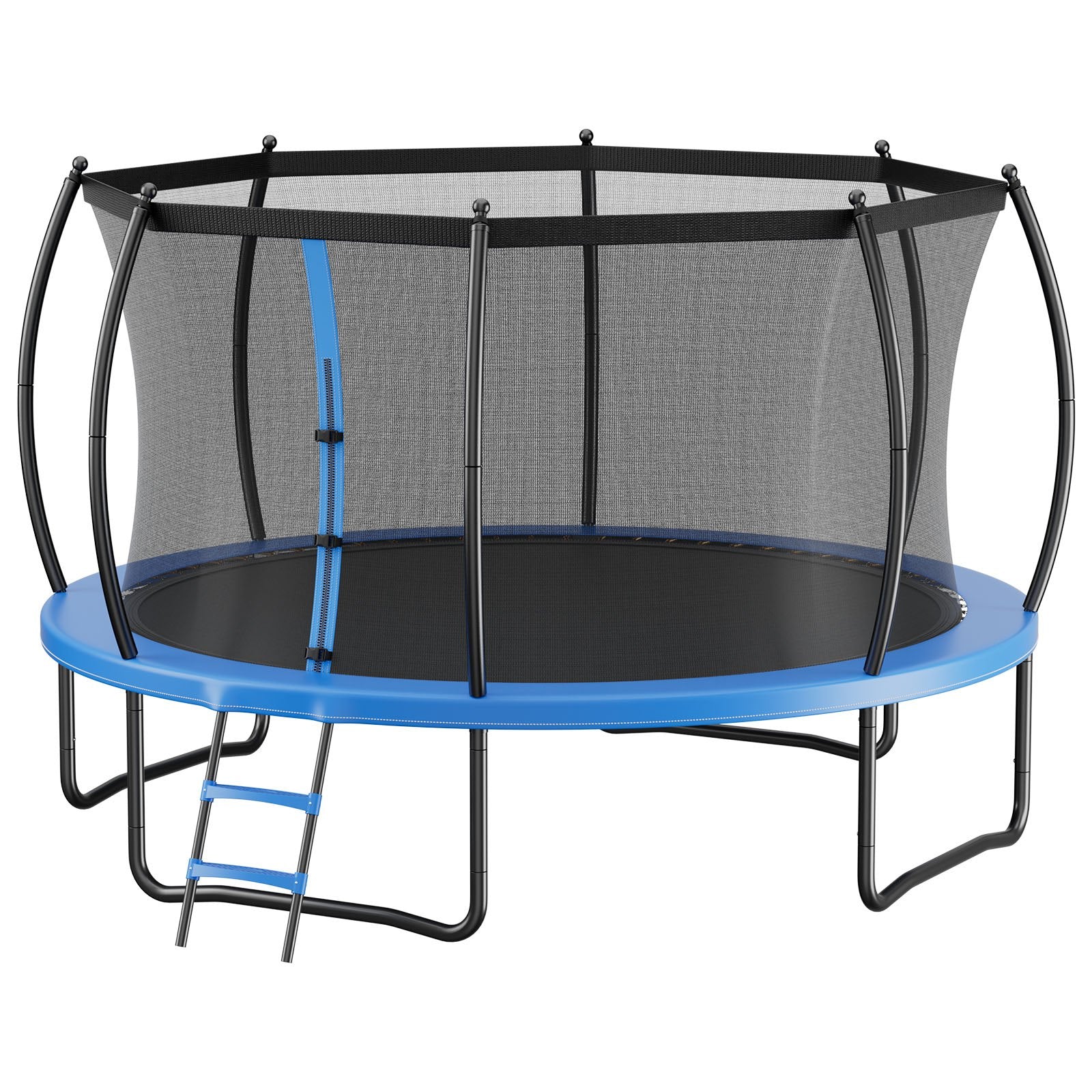 10FT Outdoor Trampoline with Enclosure Net, ASTM Certified, Heavy-Duty Anti-Rust Design, Perfect for Kids & Adults, 265 lbs Capacity
