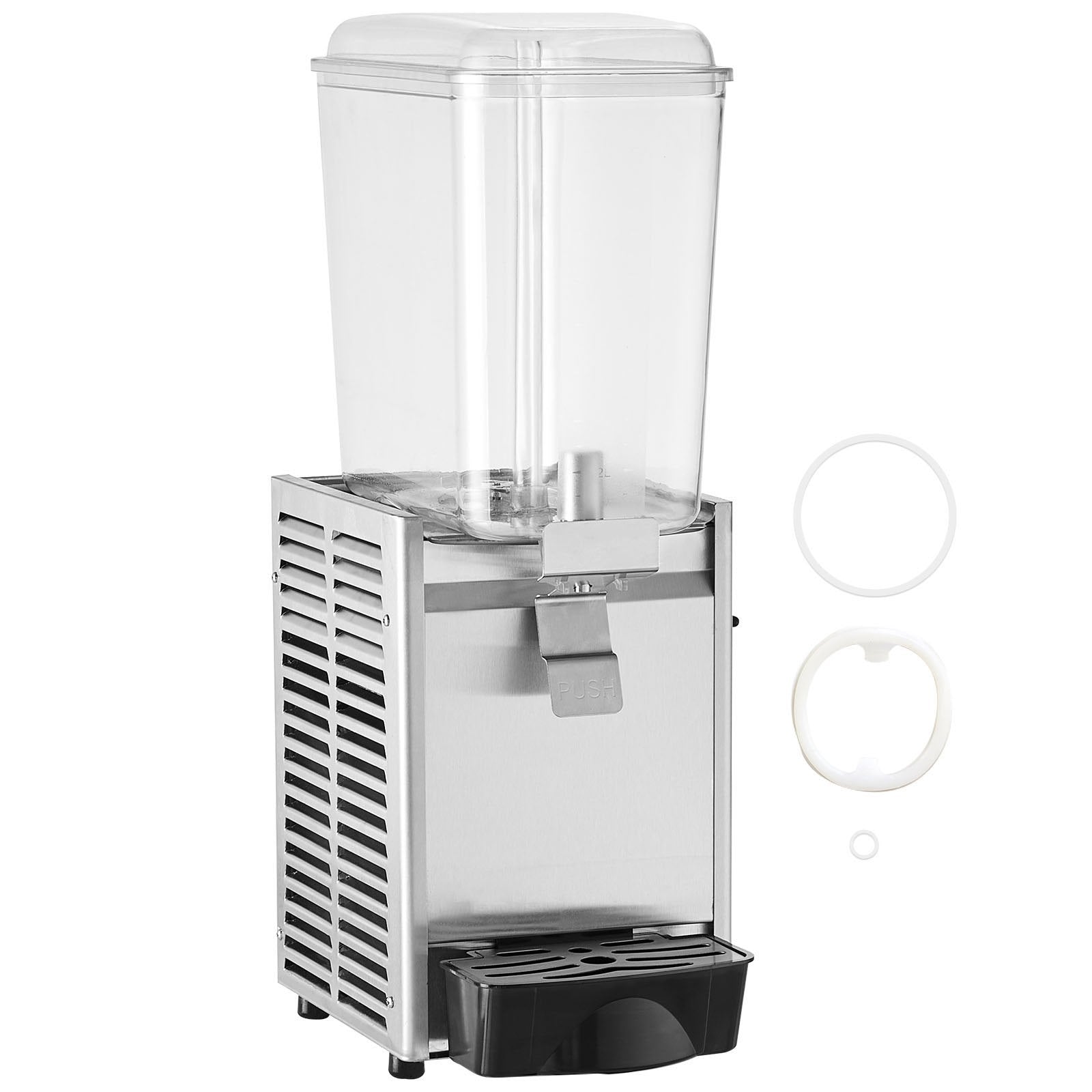 High-Capacity 18L Commercial Beverage Dispenser with Thermostat Control, Stainless Steel Ice Tea & Juice Machine for Restaurants & Events