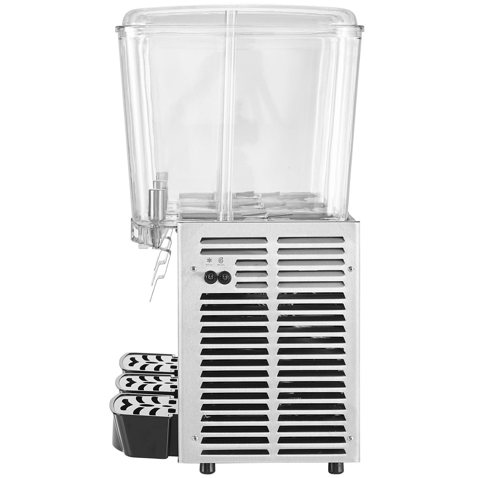 High-Capacity 18L Triple-Tank Beverage Dispenser, 680W Stainless Steel with Thermostat Control for Restaurants, Hotels, Parties, and Events
