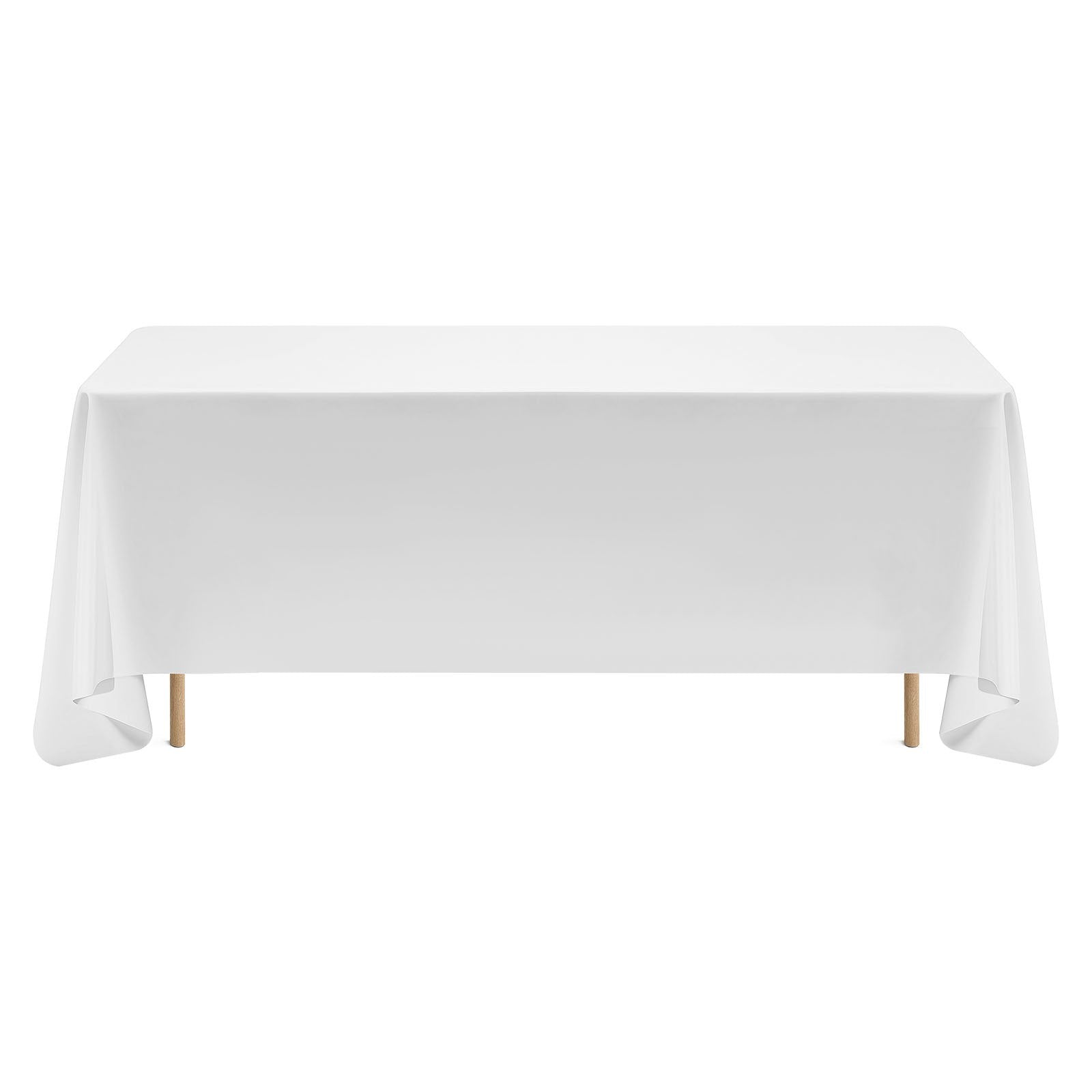 10 Pack White Rectangle Tablecloths 70x120 Inches - Reusable, Machine Washable, Wrinkle-Resistant Polyester for Weddings, Parties, Banquets