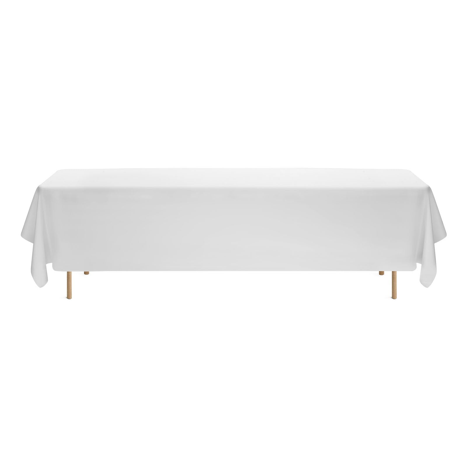 White Rectangle Tablecloths 6 Pack - 90x132 Inch Reusable, Wrinkle-Resistant Polyester for Weddings, Parties, Banquets, Easy Care & Machine Washable