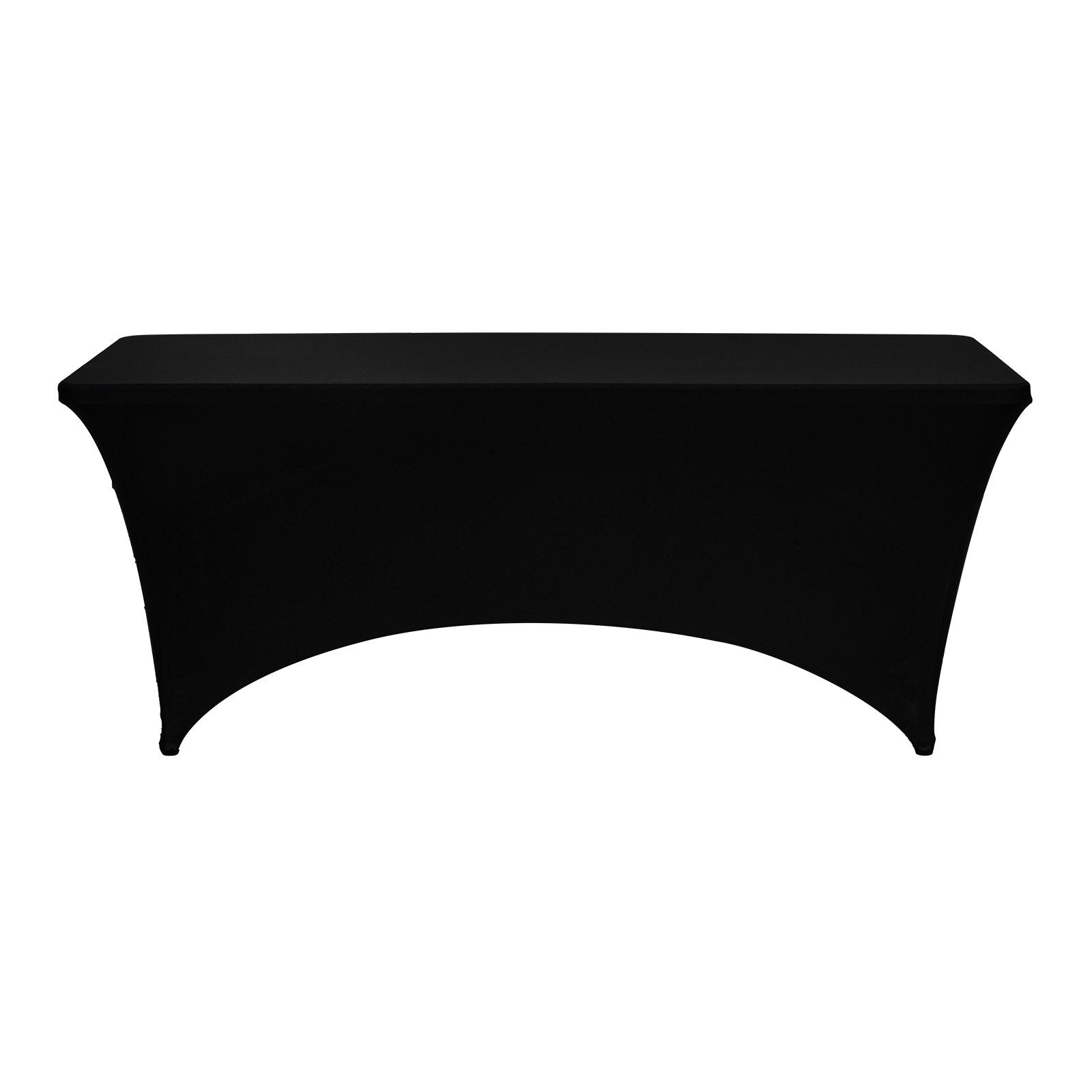 6-Pack Black Spandex Tablecloths for 6FT Tables – Wrinkle-Resistant, Washable, Perfect for Weddings, Parties, Banquets, Festivals, Cocktail Events