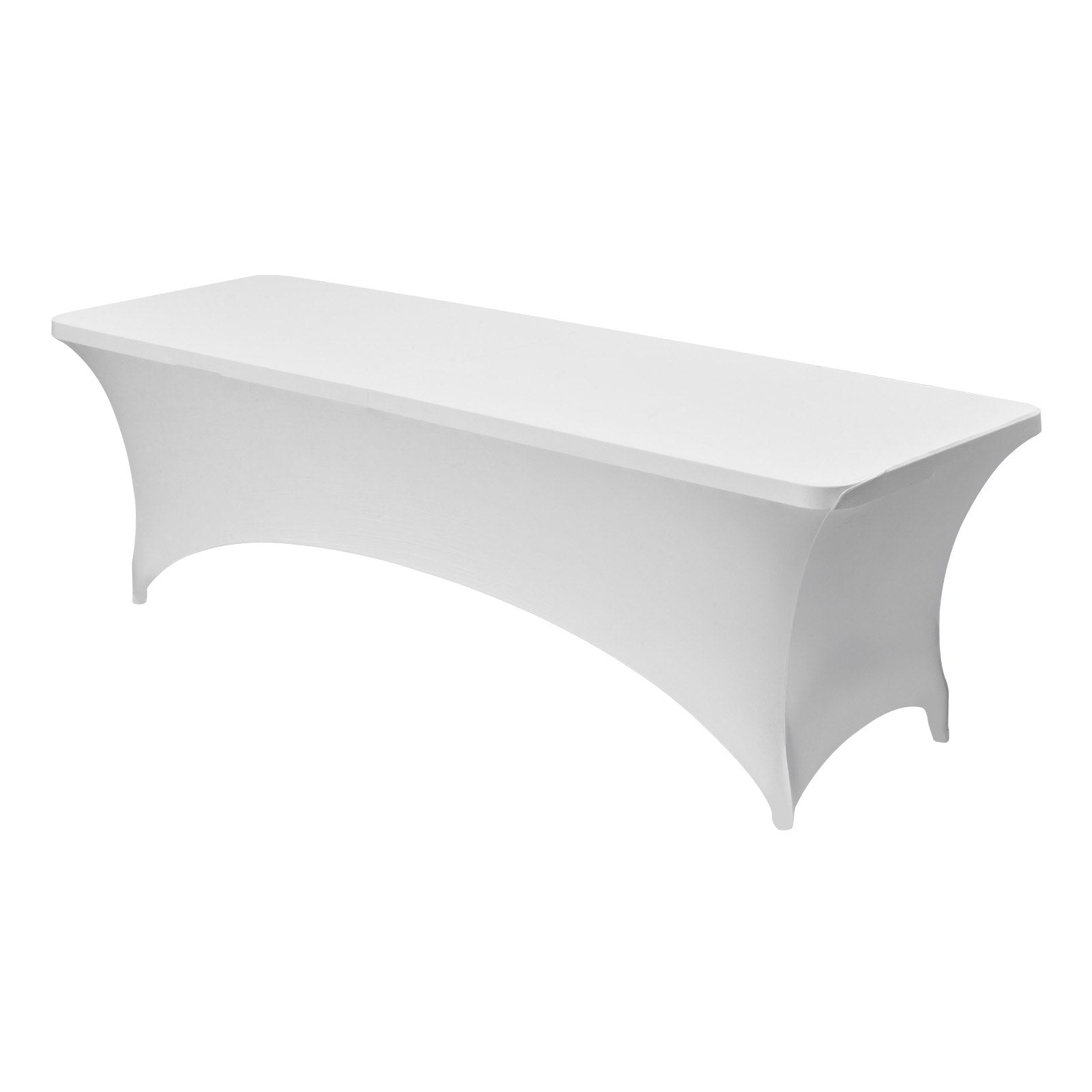 6 Pack Stretchable Spandex Tablecloths for 8FT Tables, Wrinkle-Resistant, Washable Covers for Weddings, Parties, Banquets, Events, Festivals