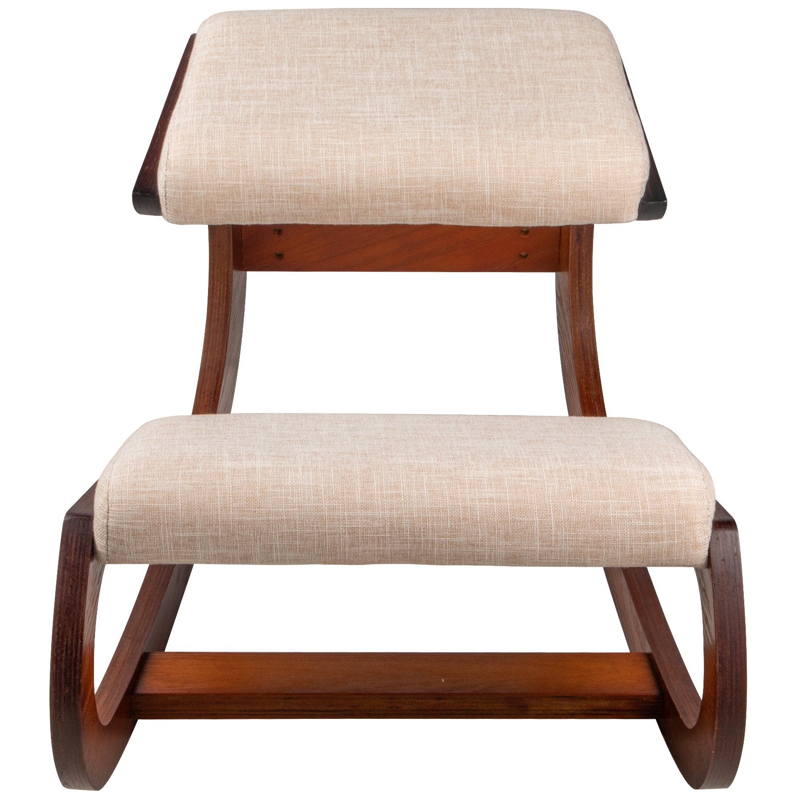 Ergonomic Rocking Kneeling Chair for Better Posture - Heavy Duty Birch Wood Stool with 330lbs Load Capacity and Cushioned Support for Office Comfort