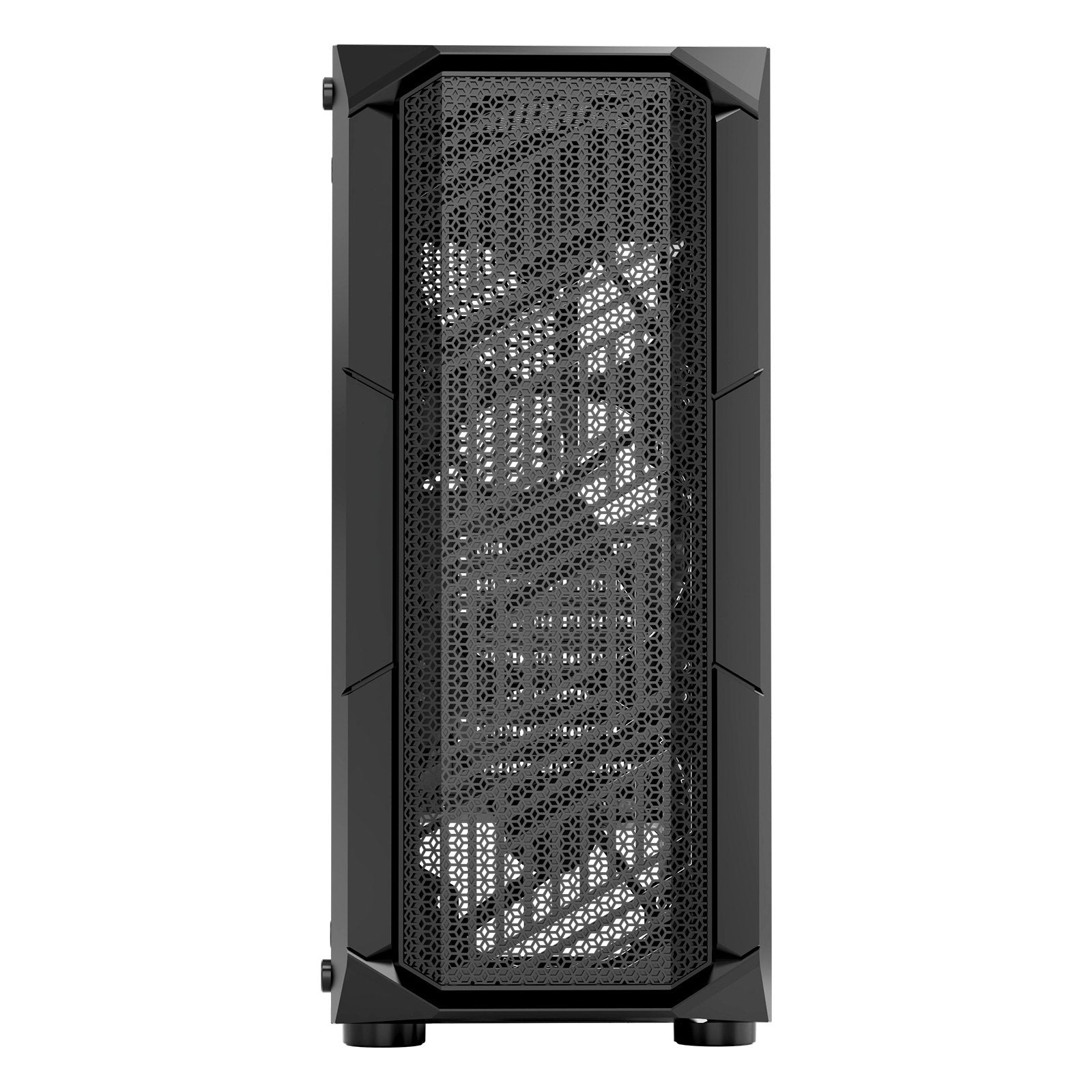 Mid-Tower PC Gaming Case with Tempered Glass, High-Airflow, ARGB Fans, Dust Filter, Easy Cable Management, Supports ATX/M-ATX/ITX, GPU up to 320mm