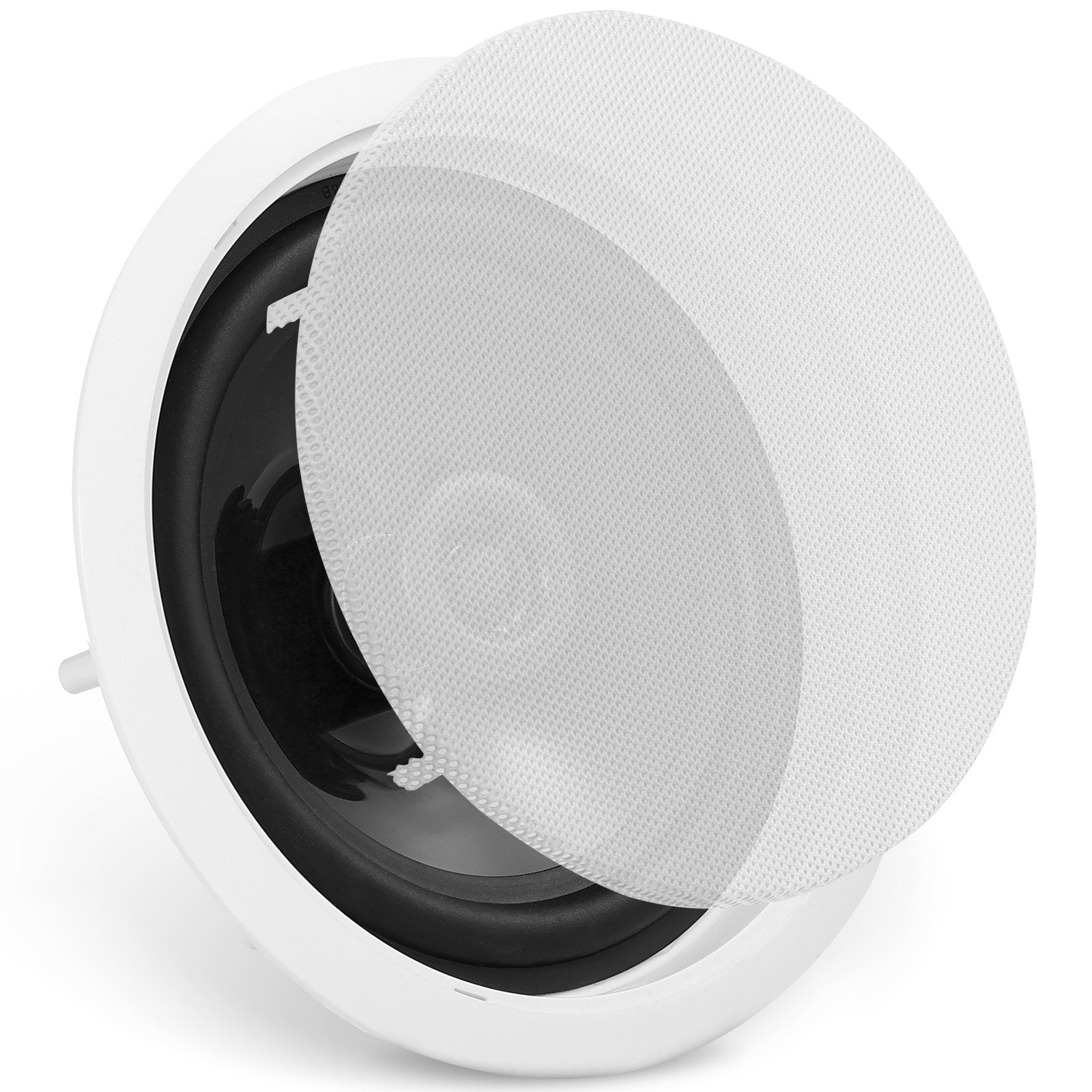6.5-Inch 150W Flush Mount Ceiling & Wall Speaker System, 8Ω Impedance, 89dB Sensitivity for Home, Kitchen, Bedroom, Outdoor Spaces