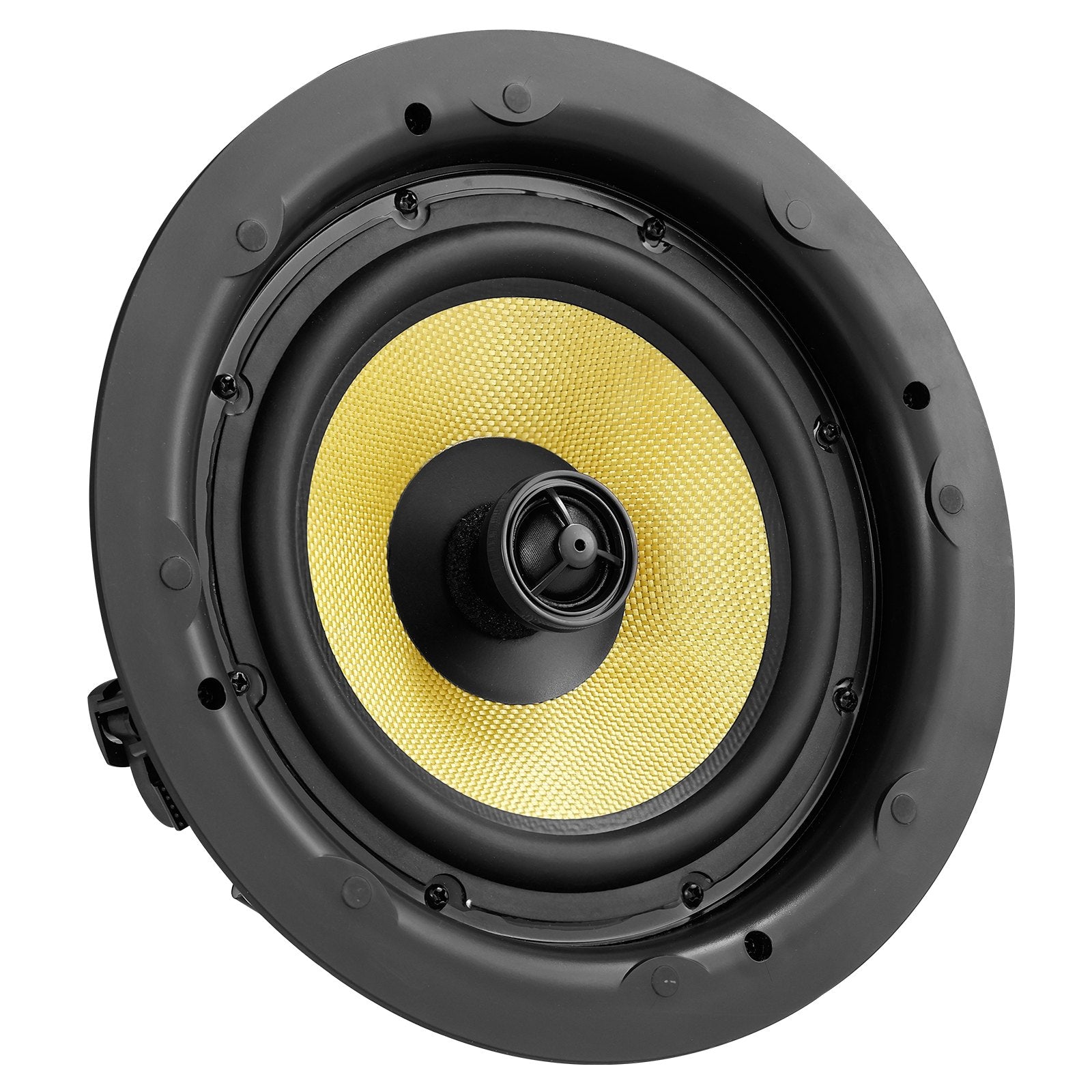 8-Inch Flush Mount Ceiling Speaker, 200W Power, 8Ω Impedance, 89dB Sensitivity, Ideal for Home, Kitchen, Bedroom, or Outdoor Porches