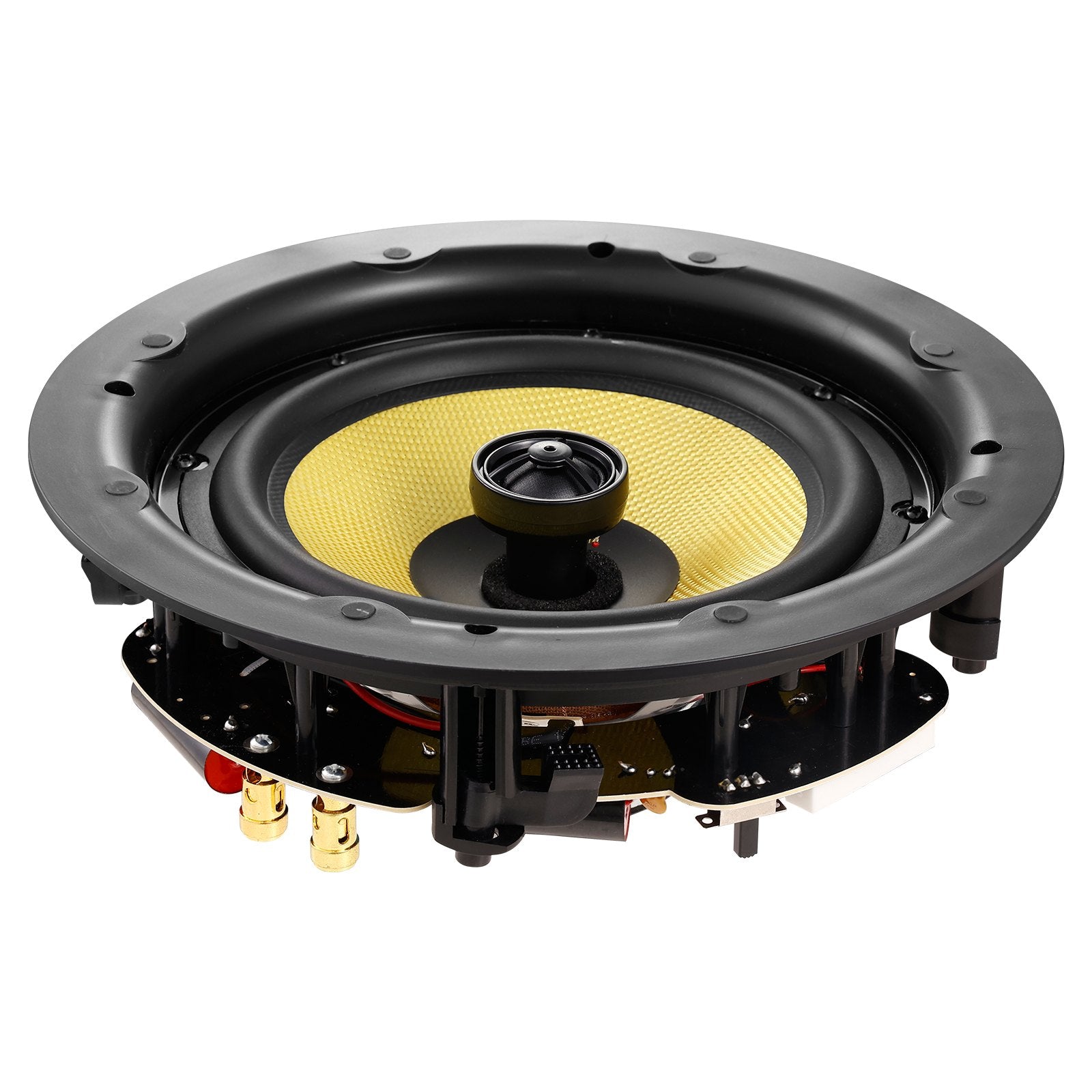 8-Inch Flush Mount Ceiling Speaker, 200W Power, 8Ω Impedance, 89dB Sensitivity, Ideal for Home, Kitchen, Bedroom, or Outdoor Porches