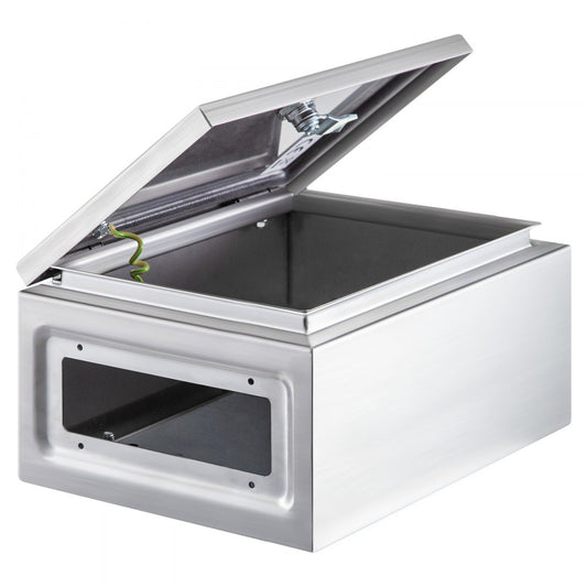 VEVOR Steel Electrical Box 16" x 16" x 8" Electrical Enclosure Box 304 Stainless Steel Electronic Equipment Enclosure Box IP65 Weatherproof Wall-Mounted Metal Electrical Enclosure with Mounting Plate