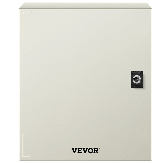 VEVOR Fiberglass Enclosure 11.8 x 9.8 x 5.5" Electrical Enclosure Box NEMA 3X Electronic Equipment Enclosure Box IP65 Weatherproof Wall-Mounted Electrical Enclosure With Hinges & Quarter-Turn Latches