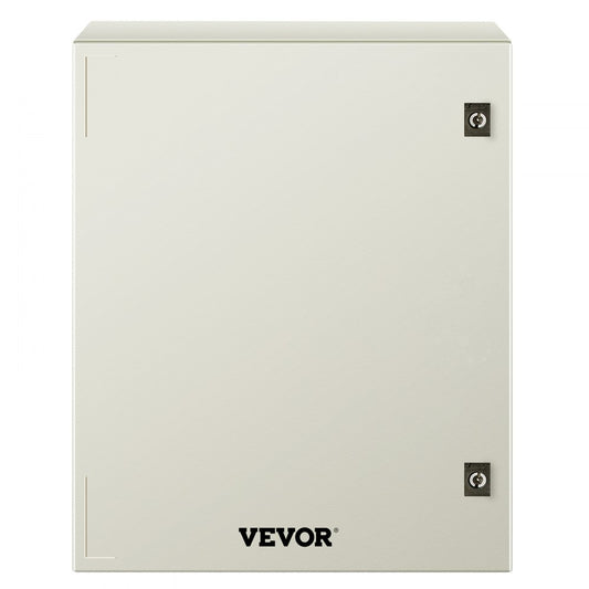 VEVOR Fiberglass Enclosure 23.6 x 19.7 x 9.1" Electrical Enclosure Box NEMA 3X Electronic Equipment Enclosure Box IP65 Weatherproof Wall-Mounted Electrical Enclosure With Hinges & Quarter-Turn Latches