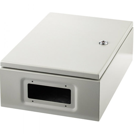 VEVOR Steel Electrical Box 16 x 12 x 6" Electrical Enclosure Box, Carbon Steel Hinged Junction Box, IP65 Weatherproof Metal Box Wall-Mounted Electronic Equipment Enclosure Box with Mounting Plate