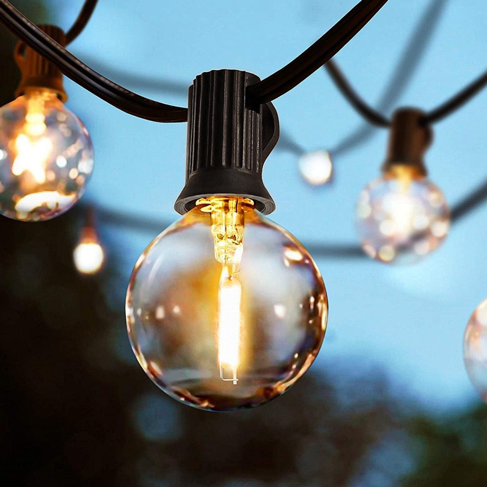 100FT LED Outdoor String Lights - 2700K Warm Dimmable G40 Shatterproof Bulbs, Waterproof Patio, Porch, Garden, Balcony, Party Decor Lighting