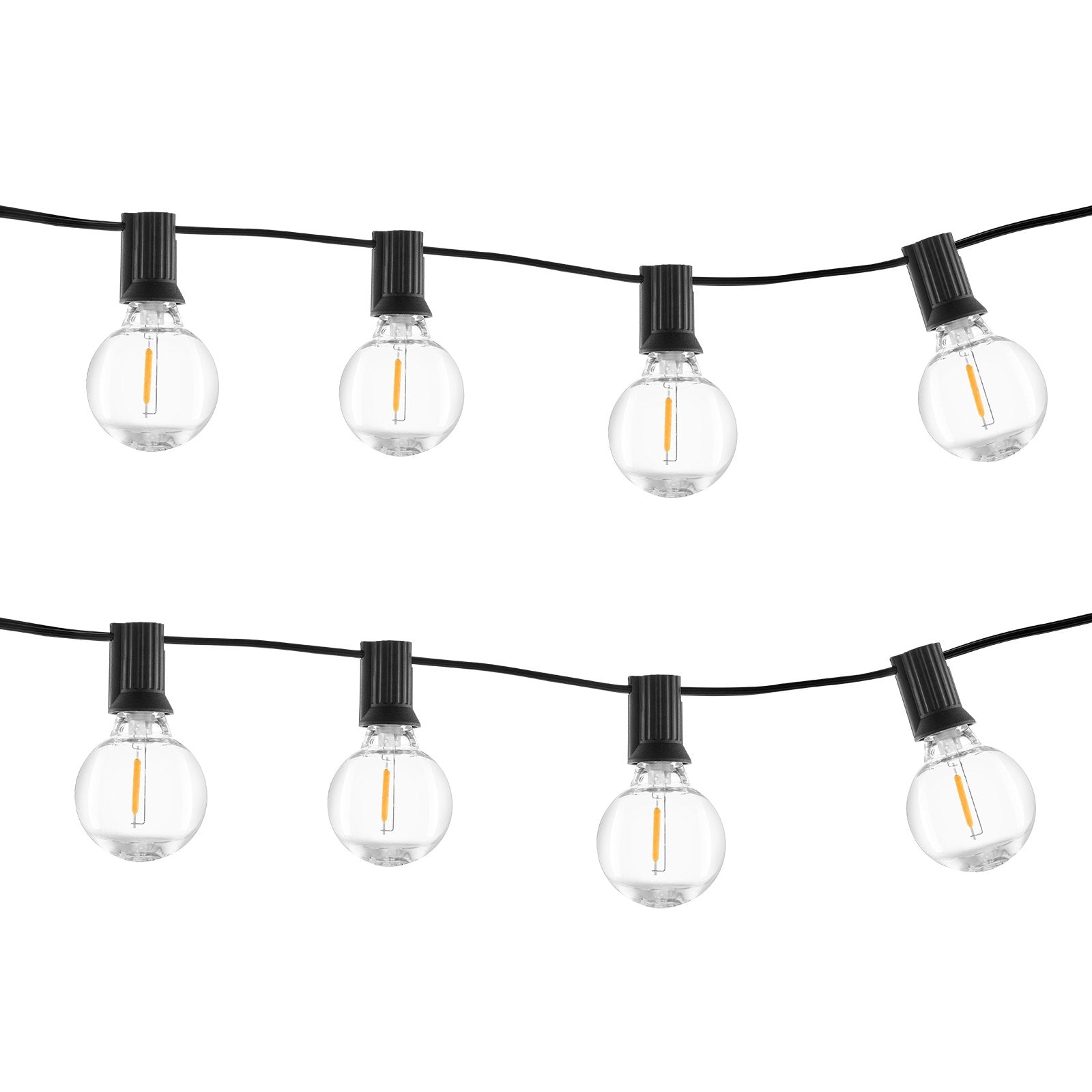 100FT LED Outdoor String Lights - 2700K Warm Dimmable G40 Shatterproof Bulbs, Waterproof Patio, Porch, Garden, Balcony, Party Decor Lighting