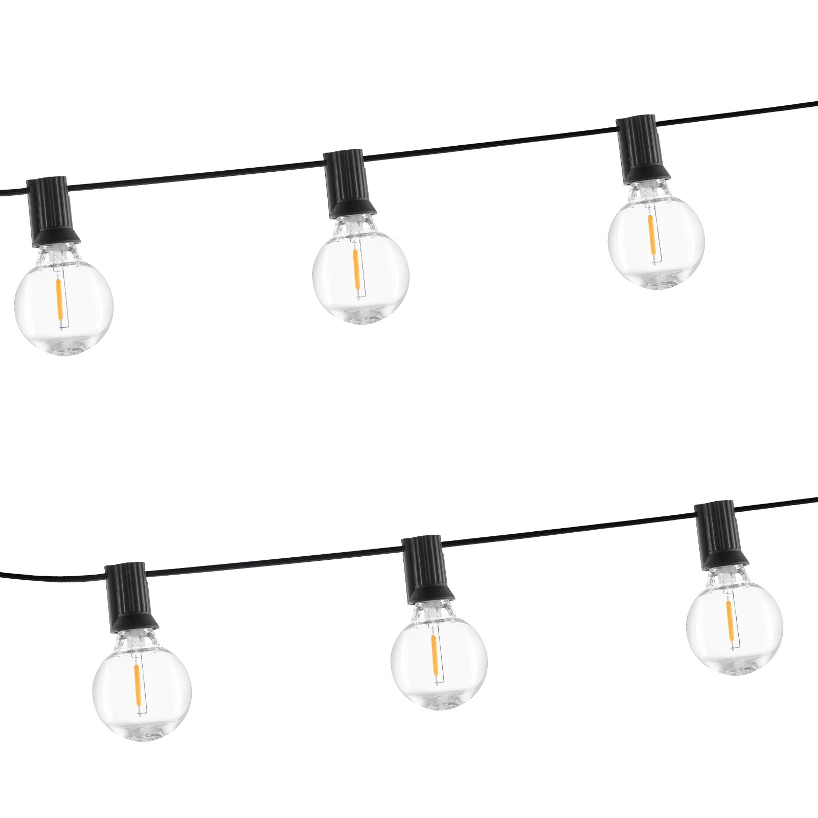 100FT LED Outdoor String Lights - 2700K Warm Dimmable G40 Shatterproof Bulbs, Waterproof Patio, Porch, Garden, Balcony, Party Decor Lighting