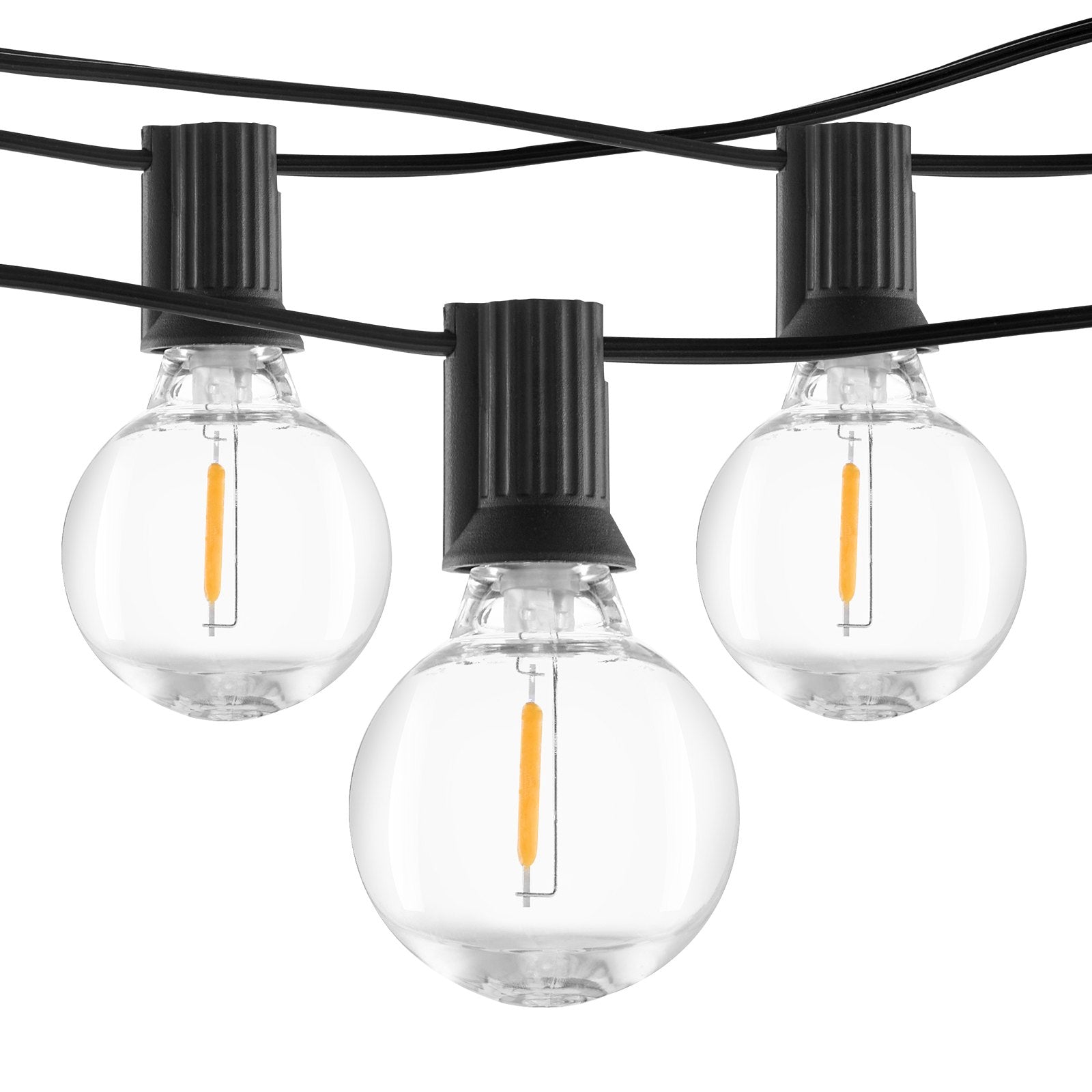 100FT LED Outdoor String Lights - 2700K Warm Dimmable G40 Shatterproof Bulbs, Waterproof Patio, Porch, Garden, Balcony, Party Decor Lighting