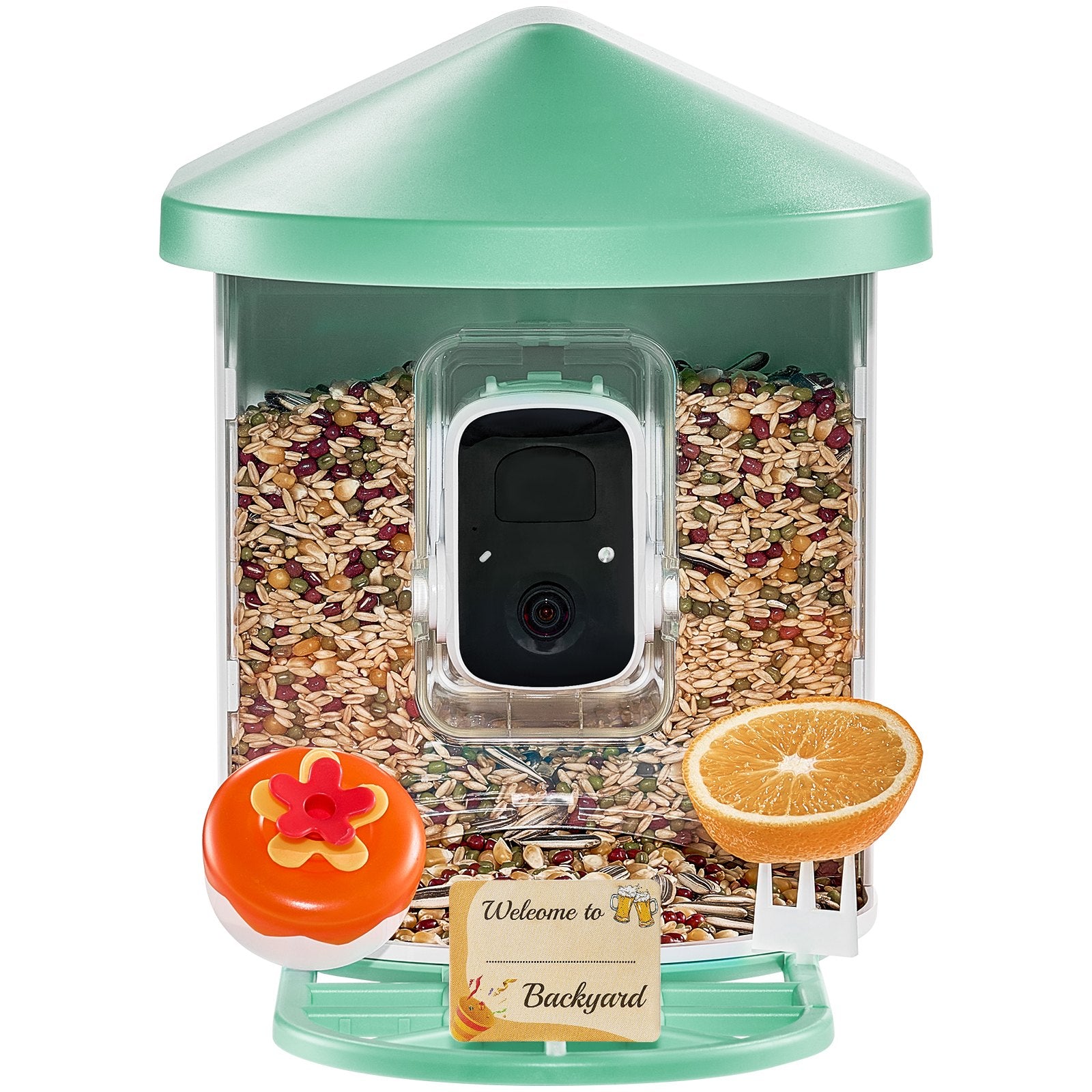 Solar-Powered Smart Bird Feeder with 2K HD Camera, AI Identifies 10,000+ Species, Auto Capture & Alerts, Remote Control, Ideal Gift for Bird Enthusiasts