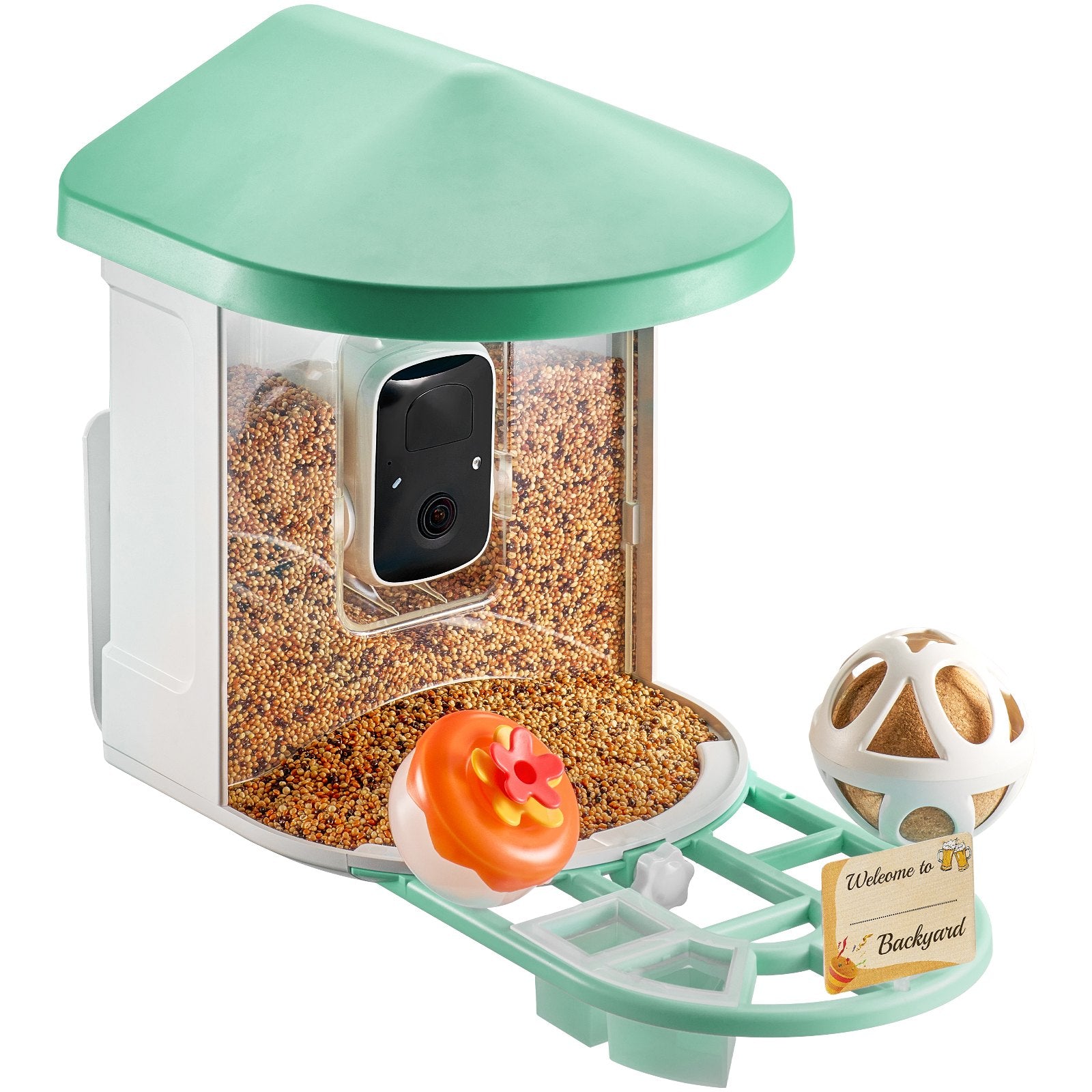 Solar-Powered Smart Bird Feeder with 2K HD Camera, AI Identifies 10,000+ Species, Auto Capture & Alerts, Remote Control, Ideal Gift for Bird Enthusiasts