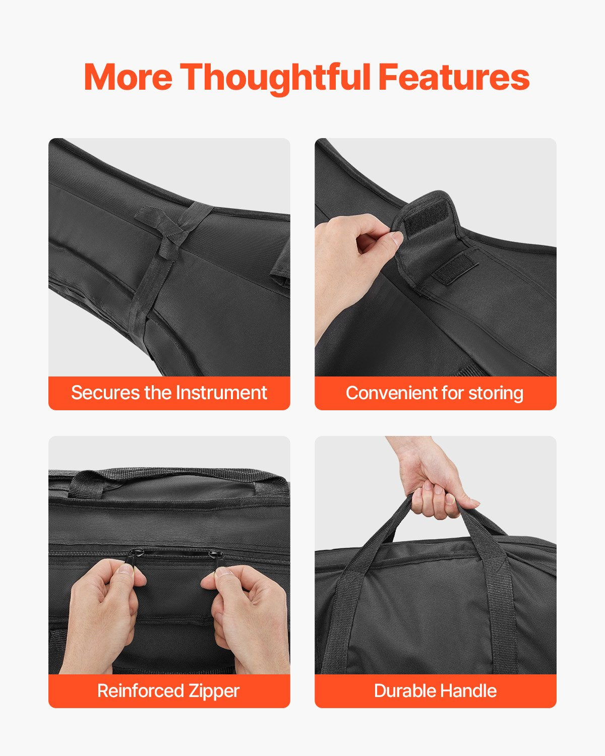 4/4 Full Size Cello Case, Lightweight Waterproof Nylon with Dual Straps, Anti-Scratch, Travel-Friendly Cello Bag, Black